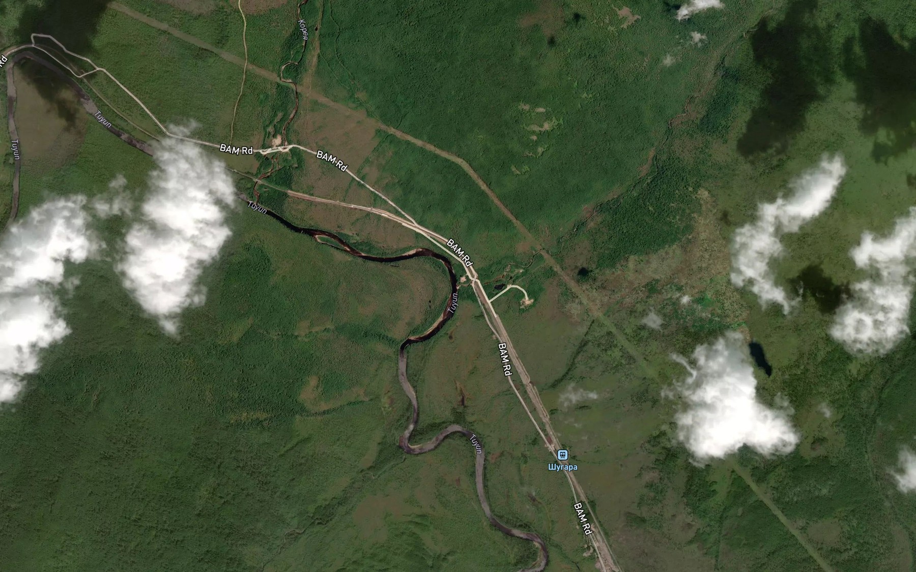 Satellite map of the Shugara
