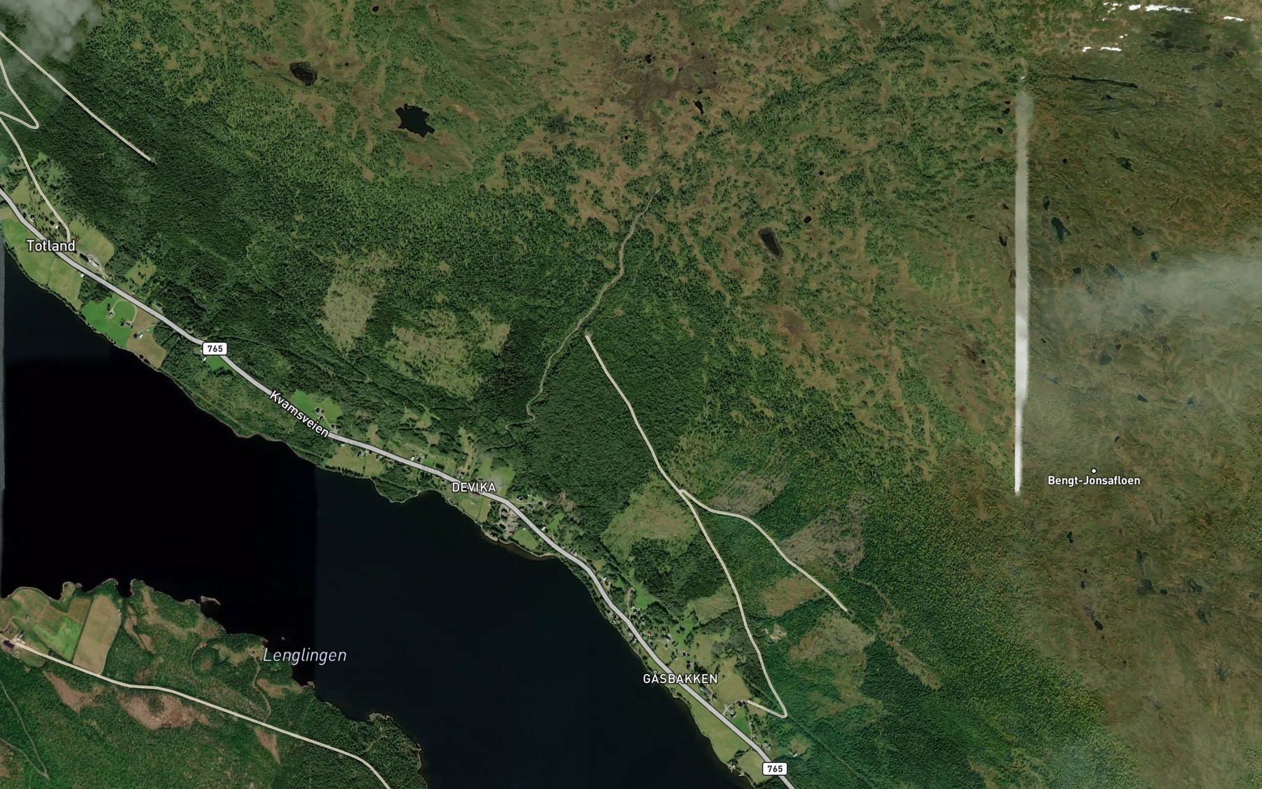 Satellite map of the Rosenbyggbekken