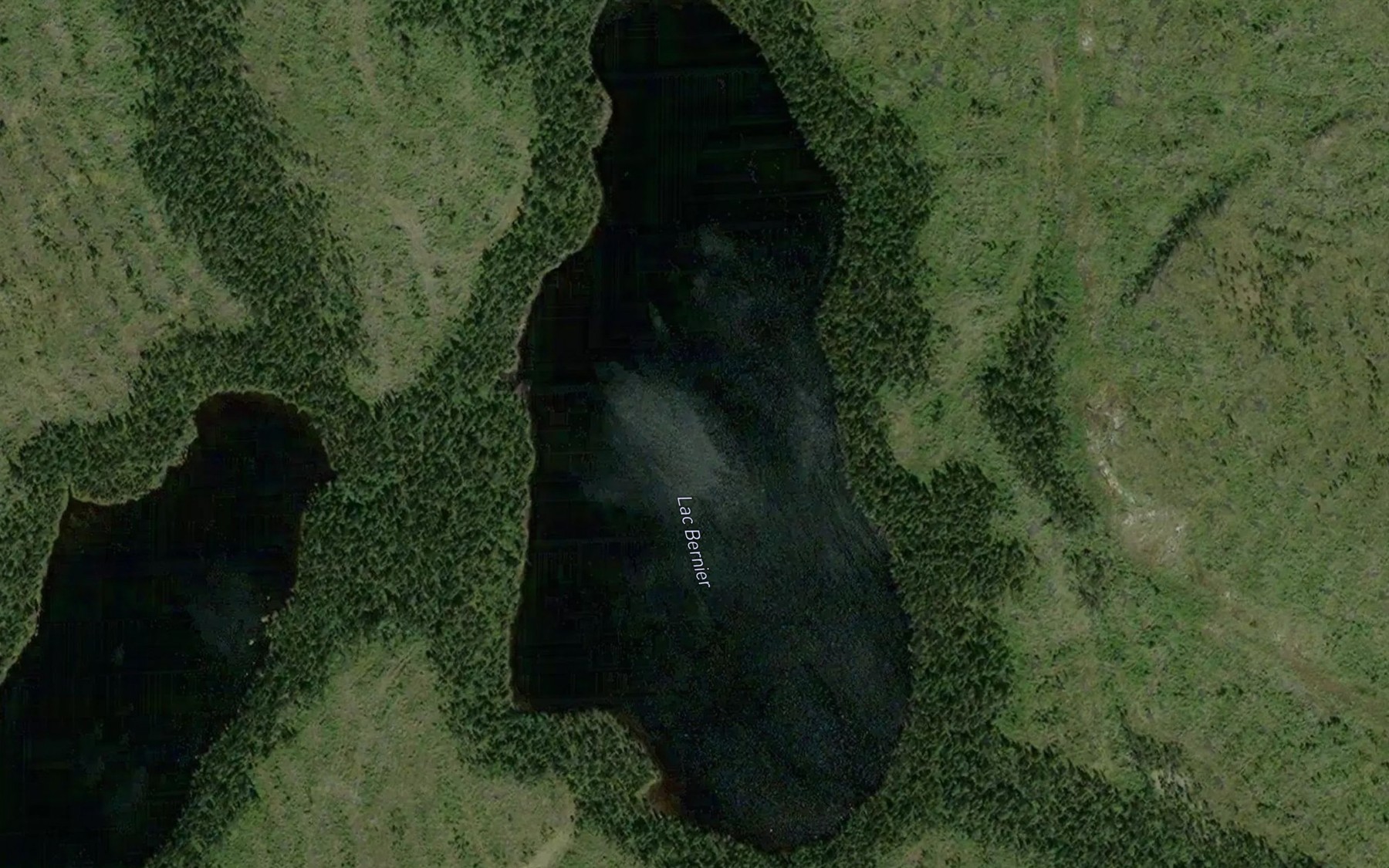 Satellite map of the Lac Bernier