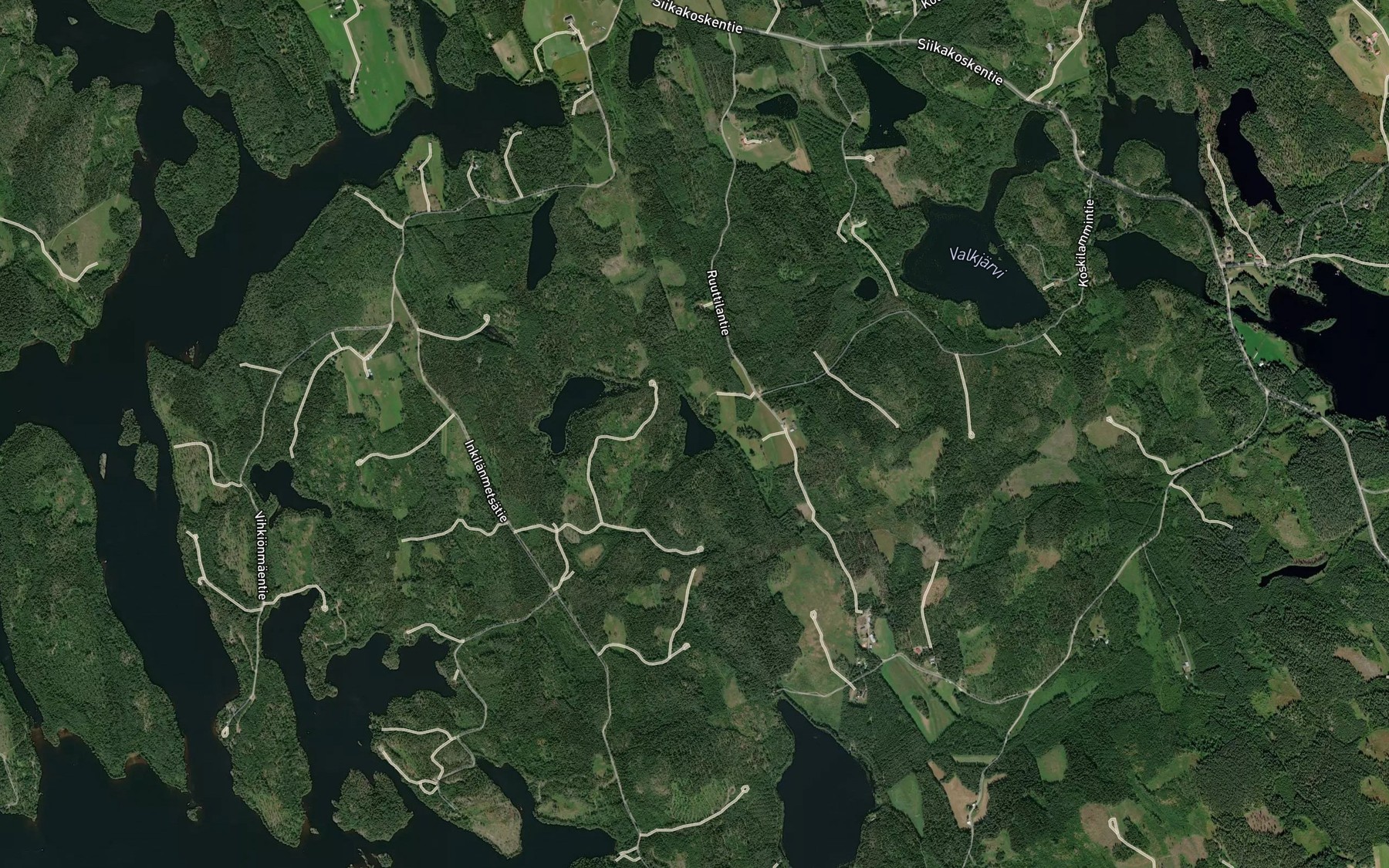 Satellite map of the Keihaslampi