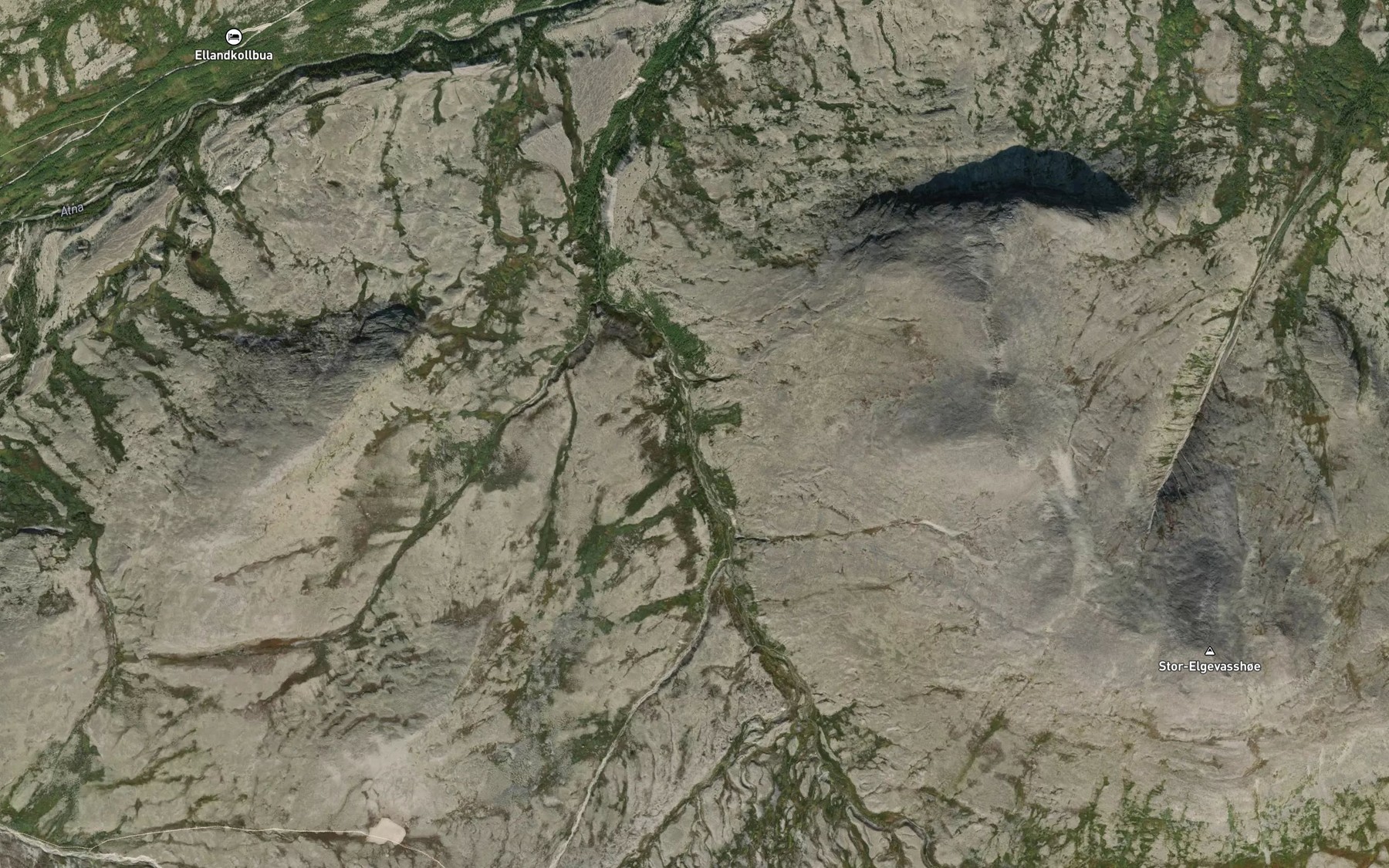 Satellite map of the Neverbubekken