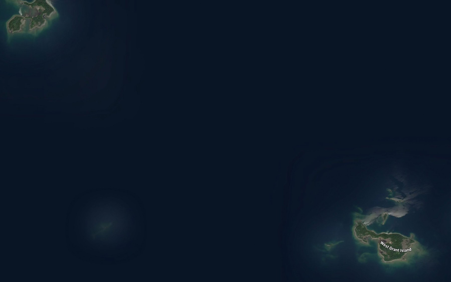 Satellite map of the Crowley Reef