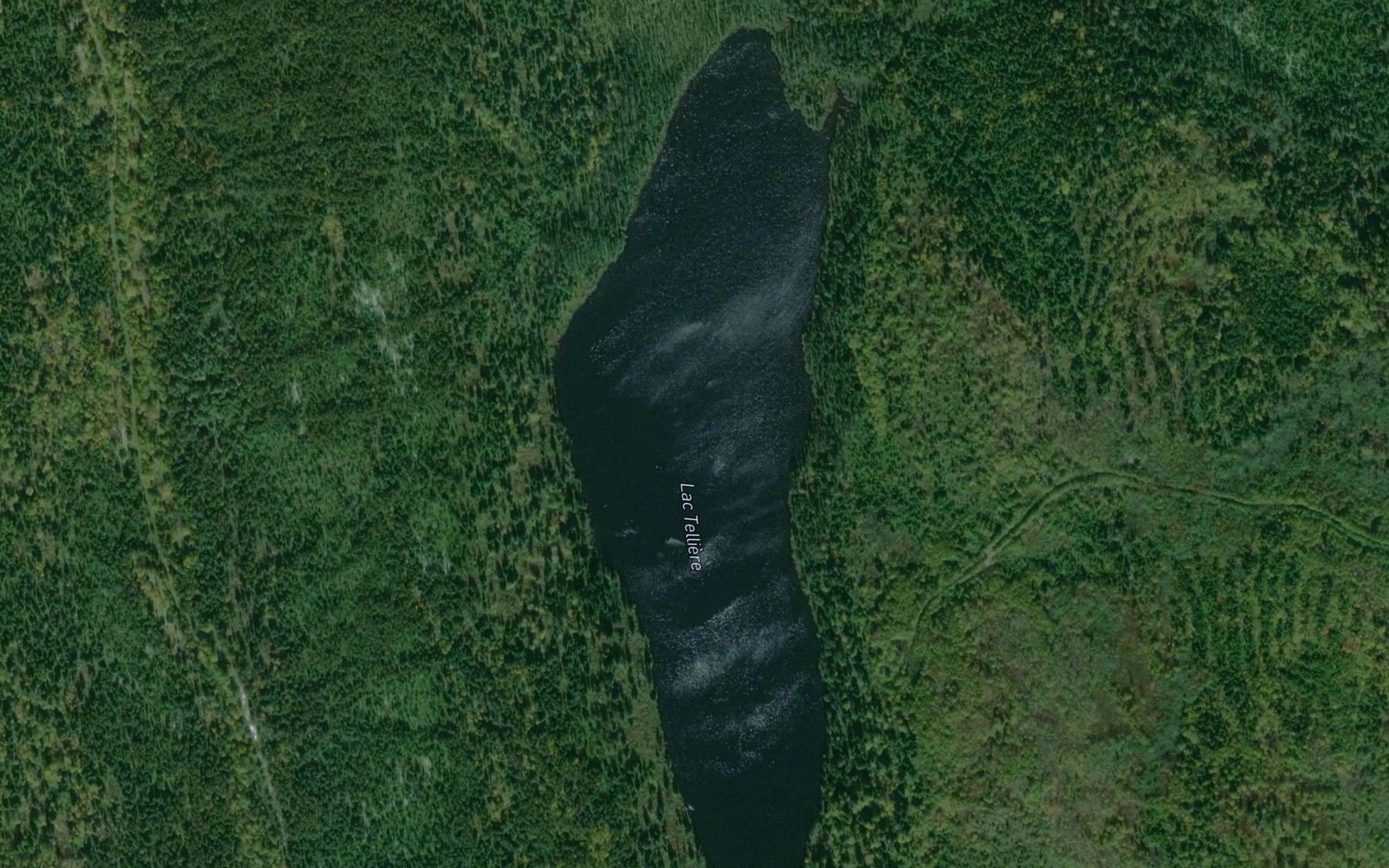 Satellite map of the Lac Telliere