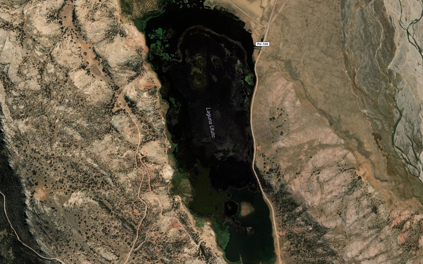 Satellite map of the Laguna Ututo