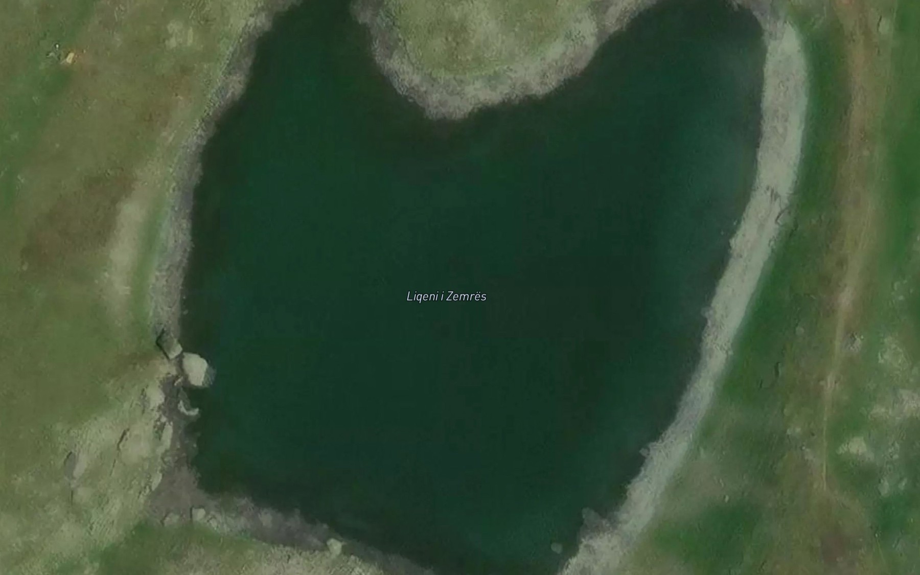 Satellite map of the Veliko Jezero