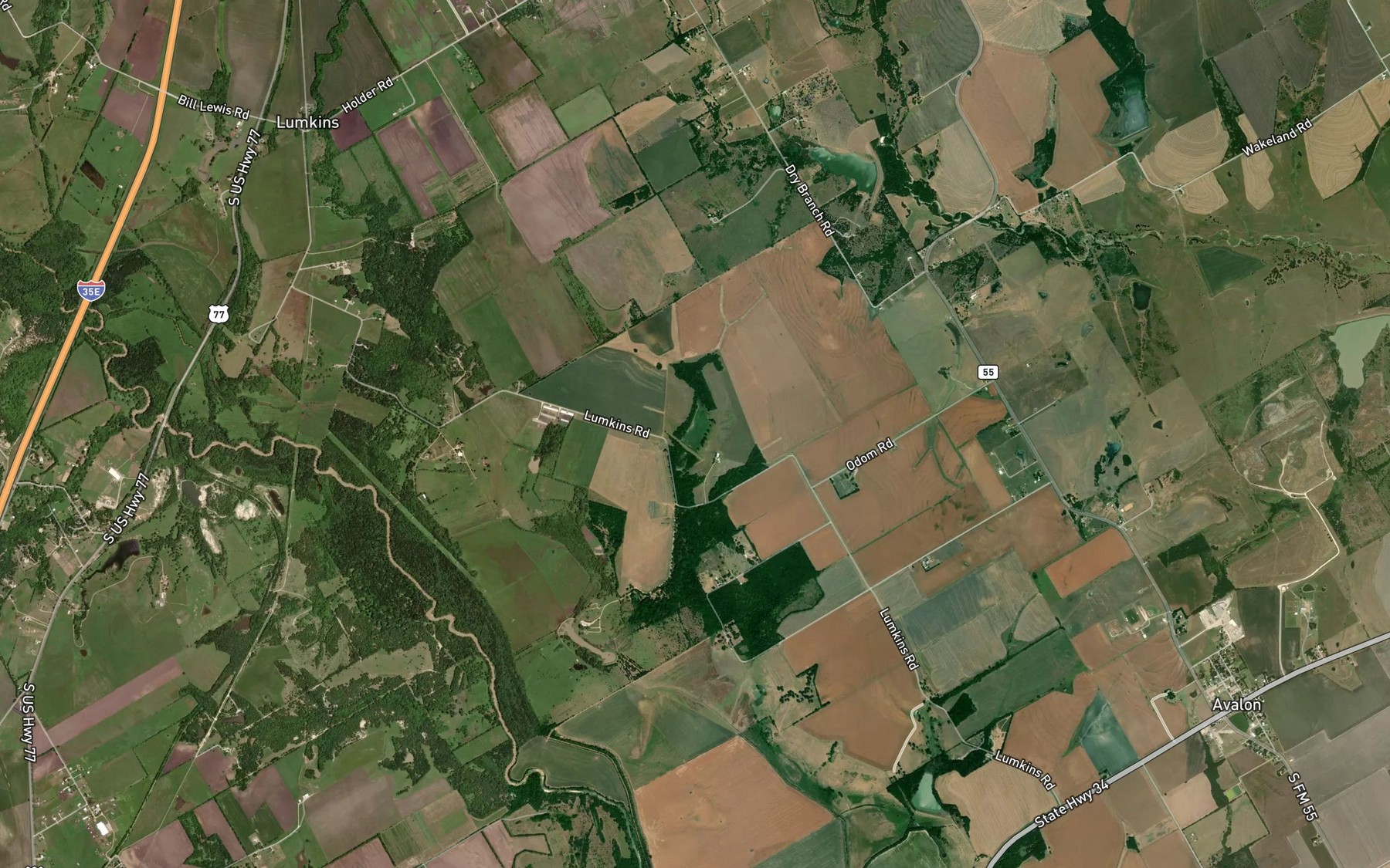 Satellite map of the Soil Conservation Service Site 89 Reservoir