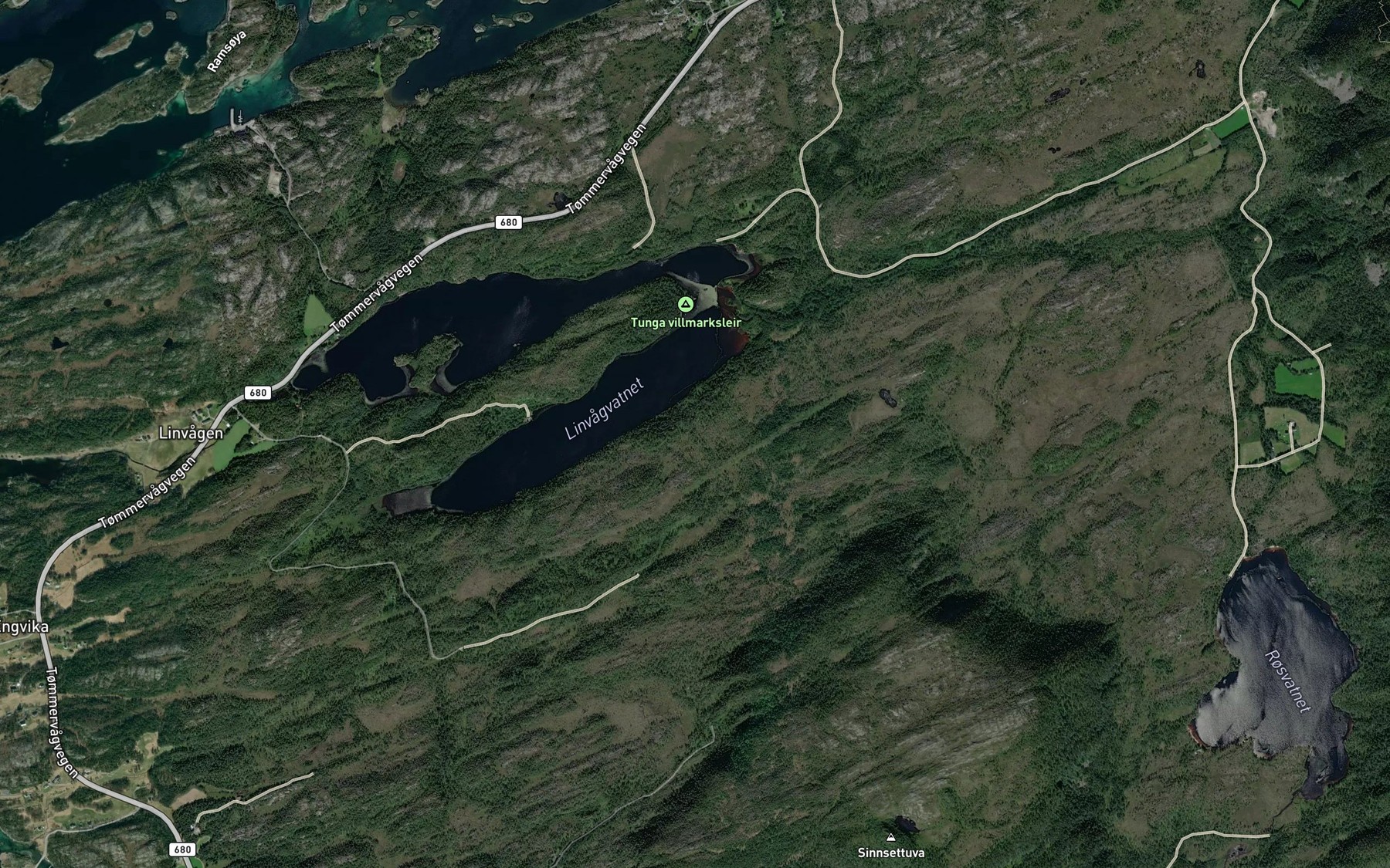 Satellite map of the Kvitsteinsbekken