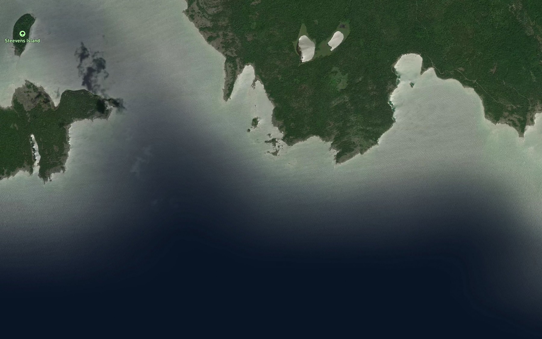 Satellite map of the Labrador Reef