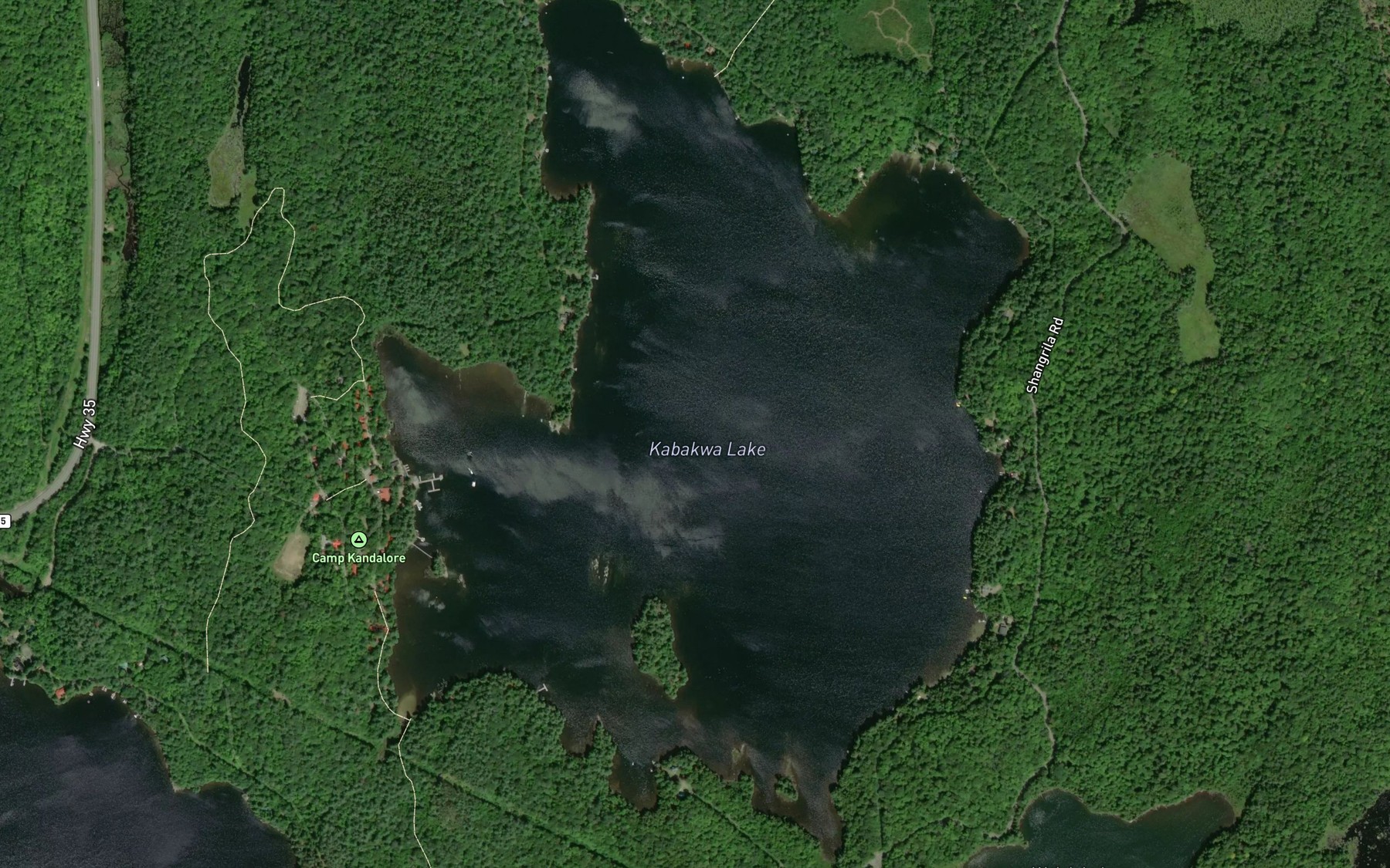 Satellite map of the Kabakwa Lake