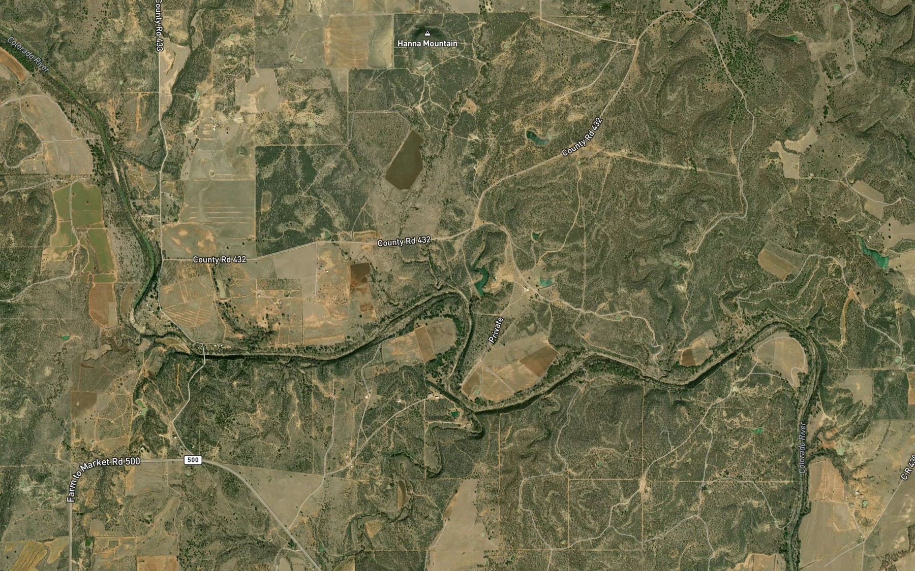 Satellite map of the Flatrock Creek