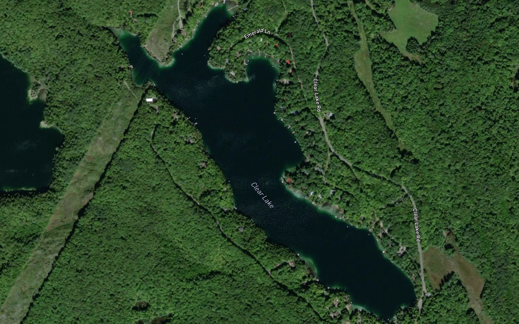 Satellite map of the Clear Lake