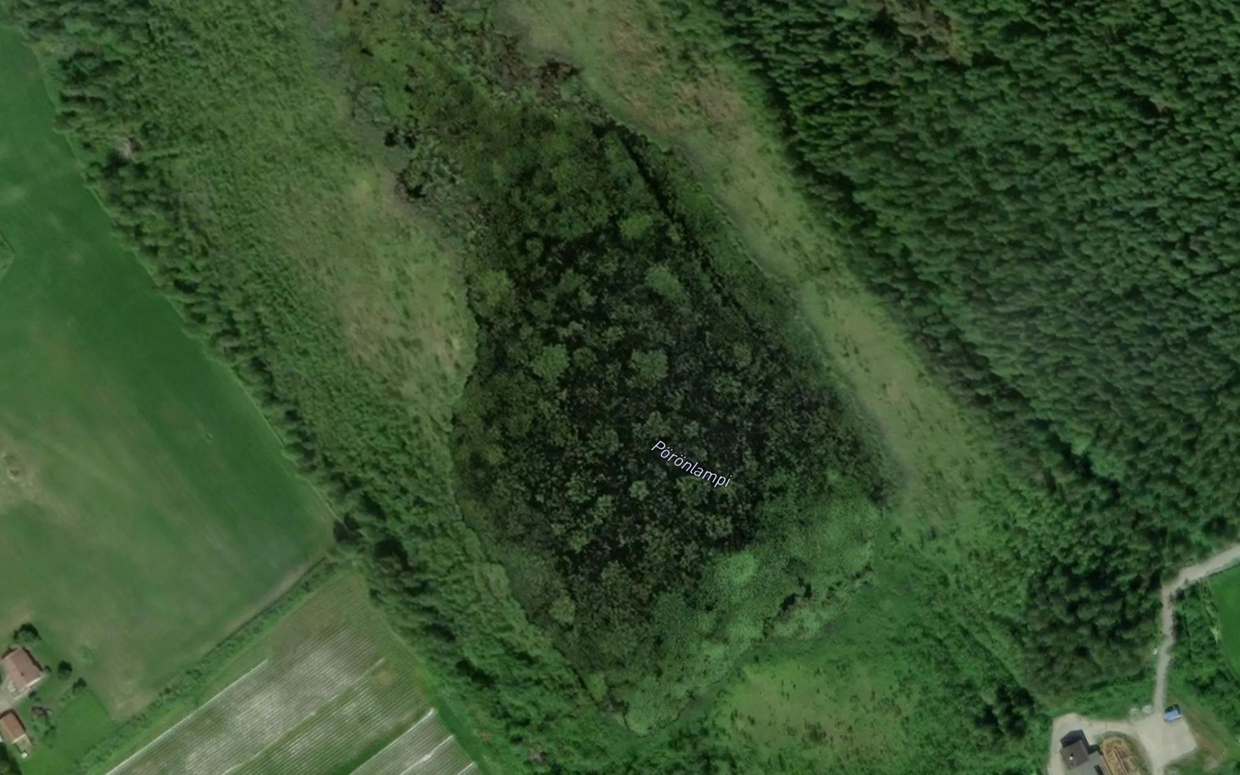 Satellite map of the Poronlampi