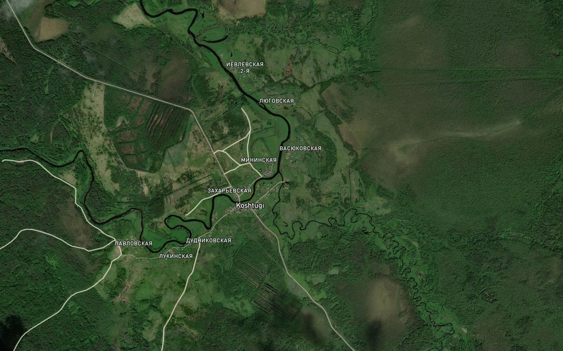 Satellite map of the Kimreka