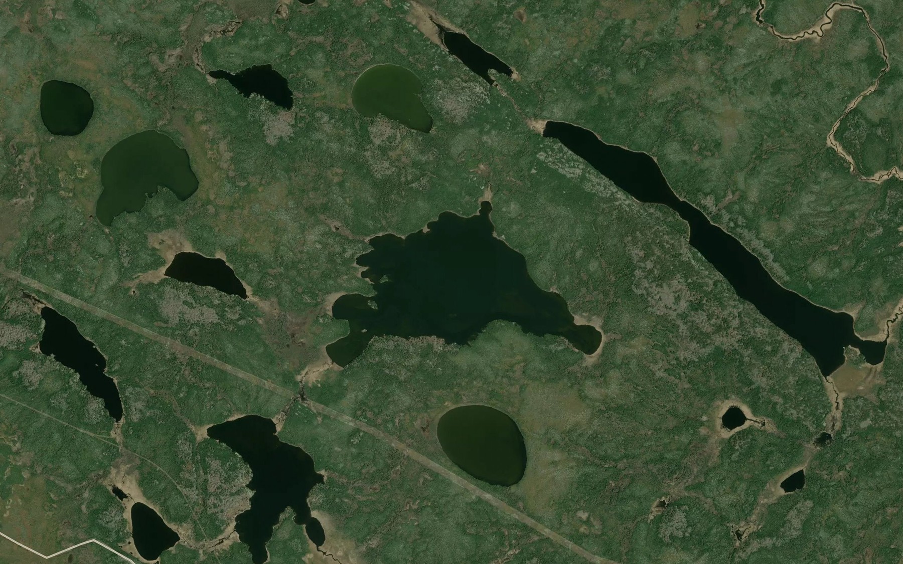 Satellite map of the Hobson Lake