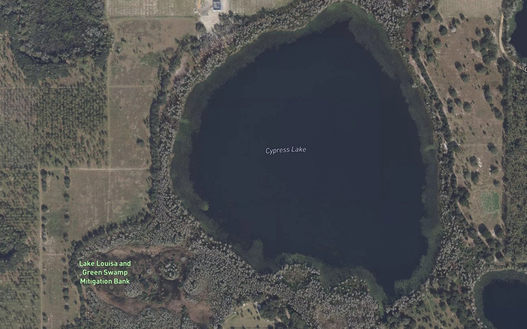 Satellite map of the Cypress Lake