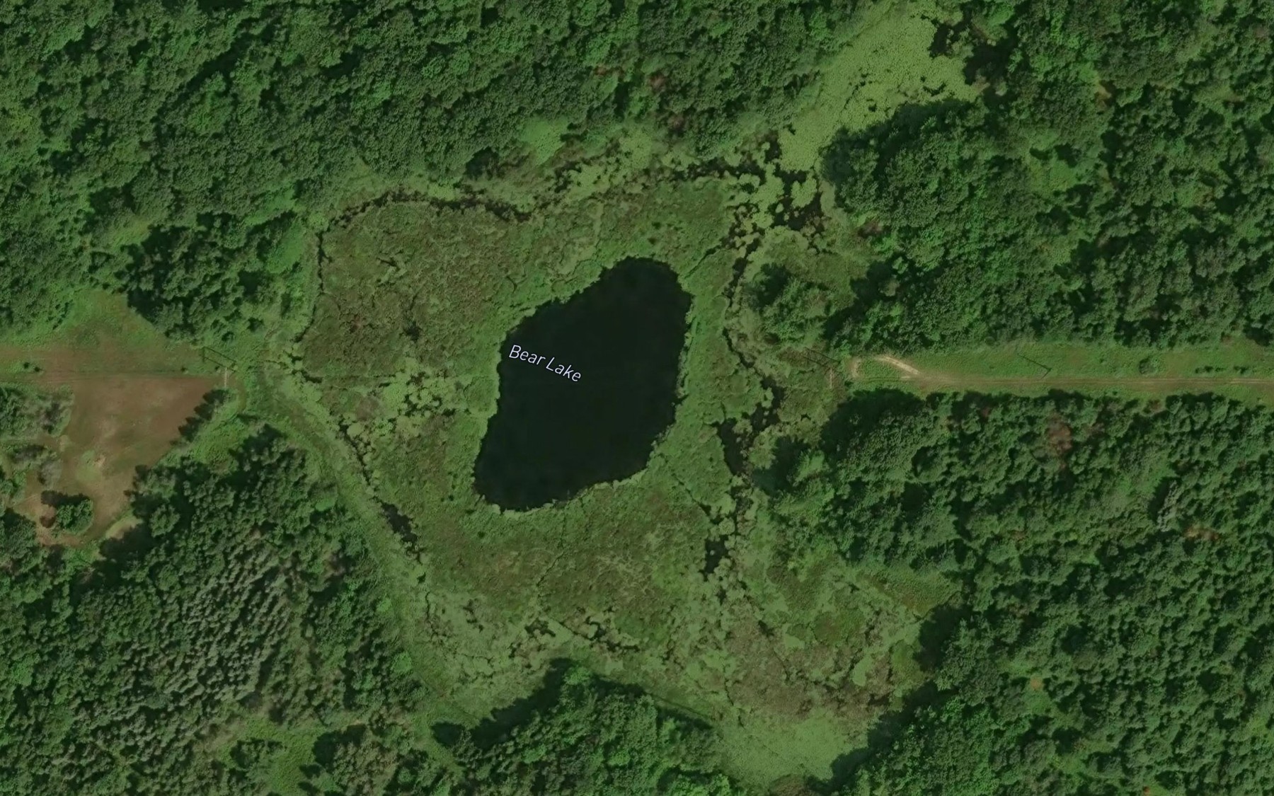 Satellite map of the Bear Lake