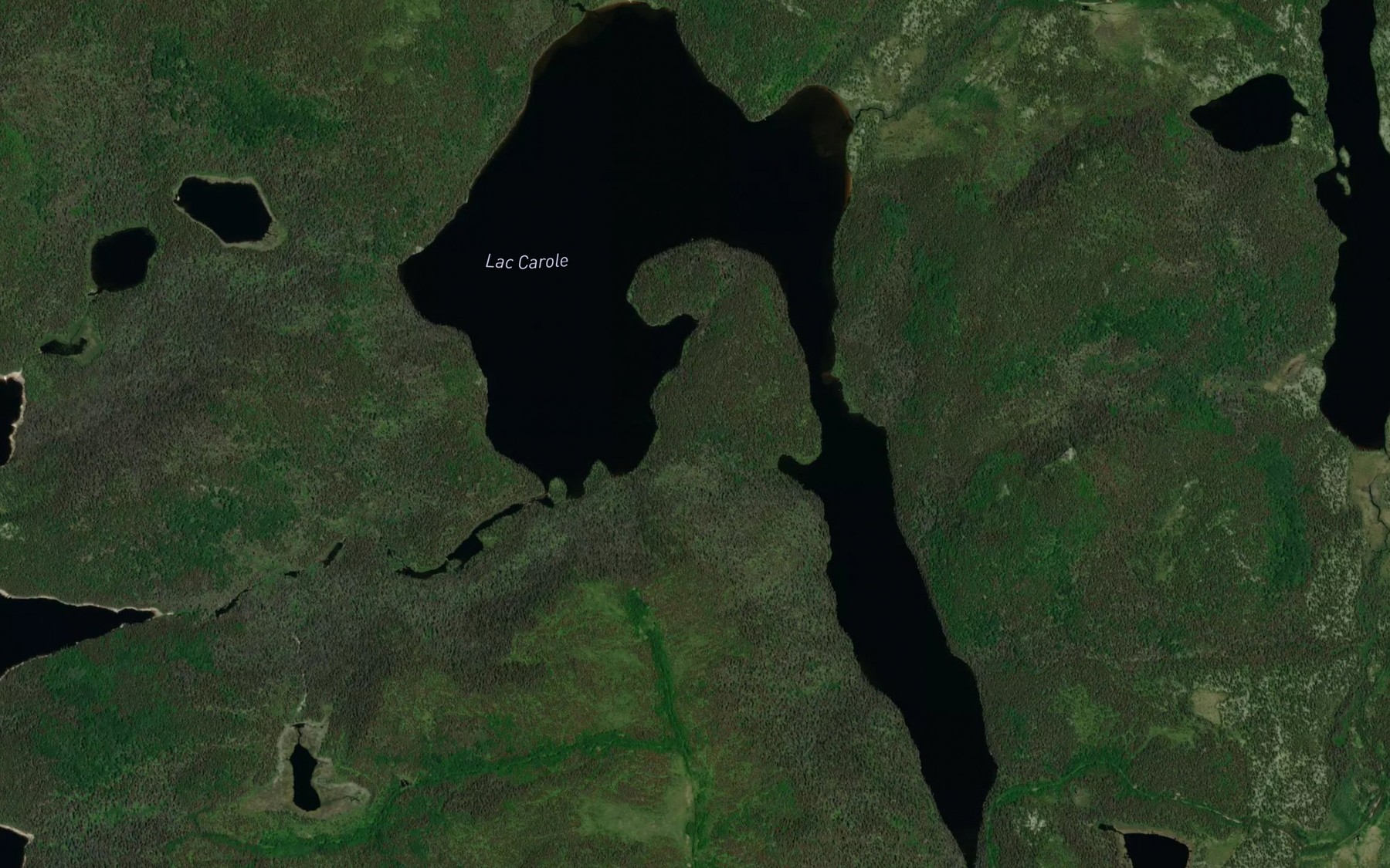 Satellite map of the Lac Carole