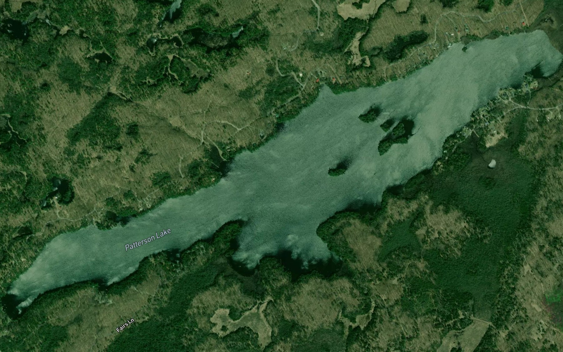 Satellite map of the Patterson Lake
