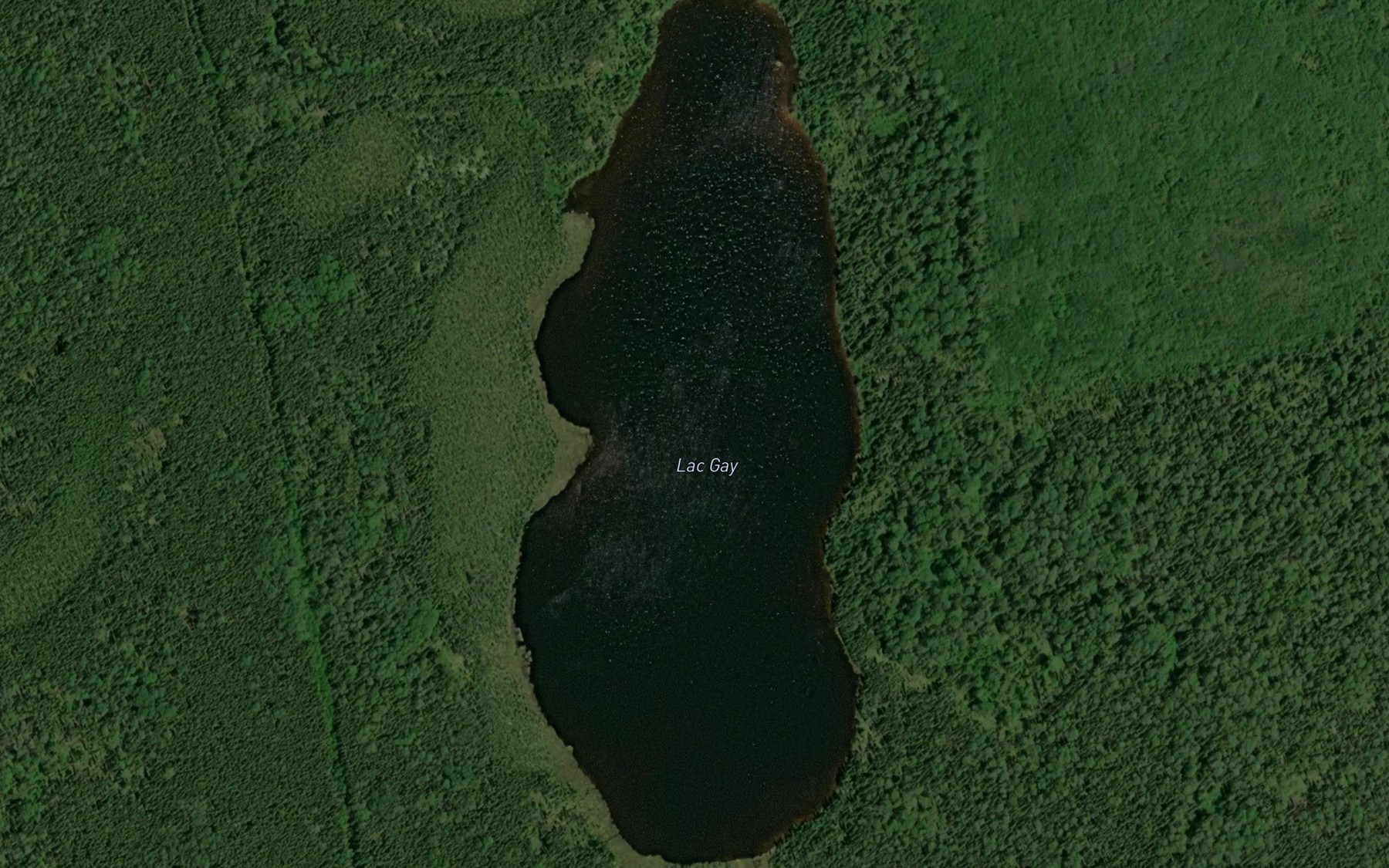 Satellite map of the Lac Gay