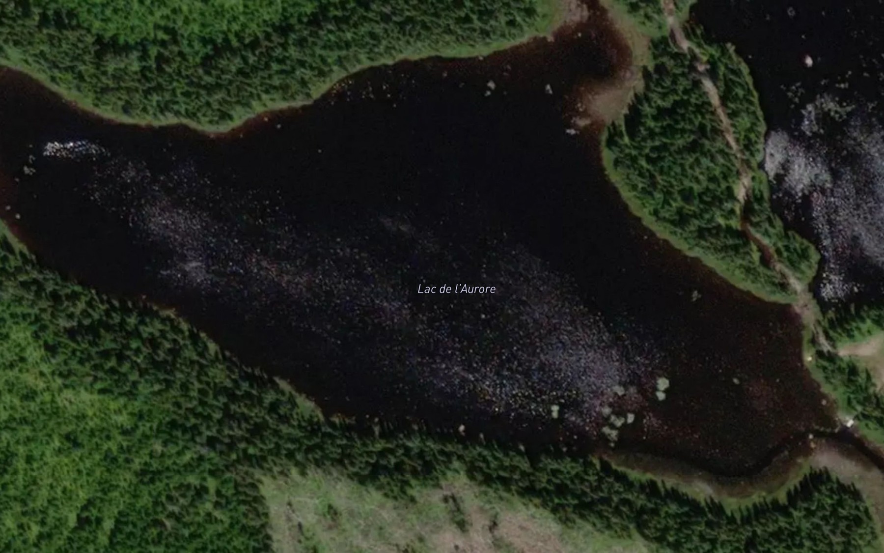 Satellite map of the Lac de l'Aurore
