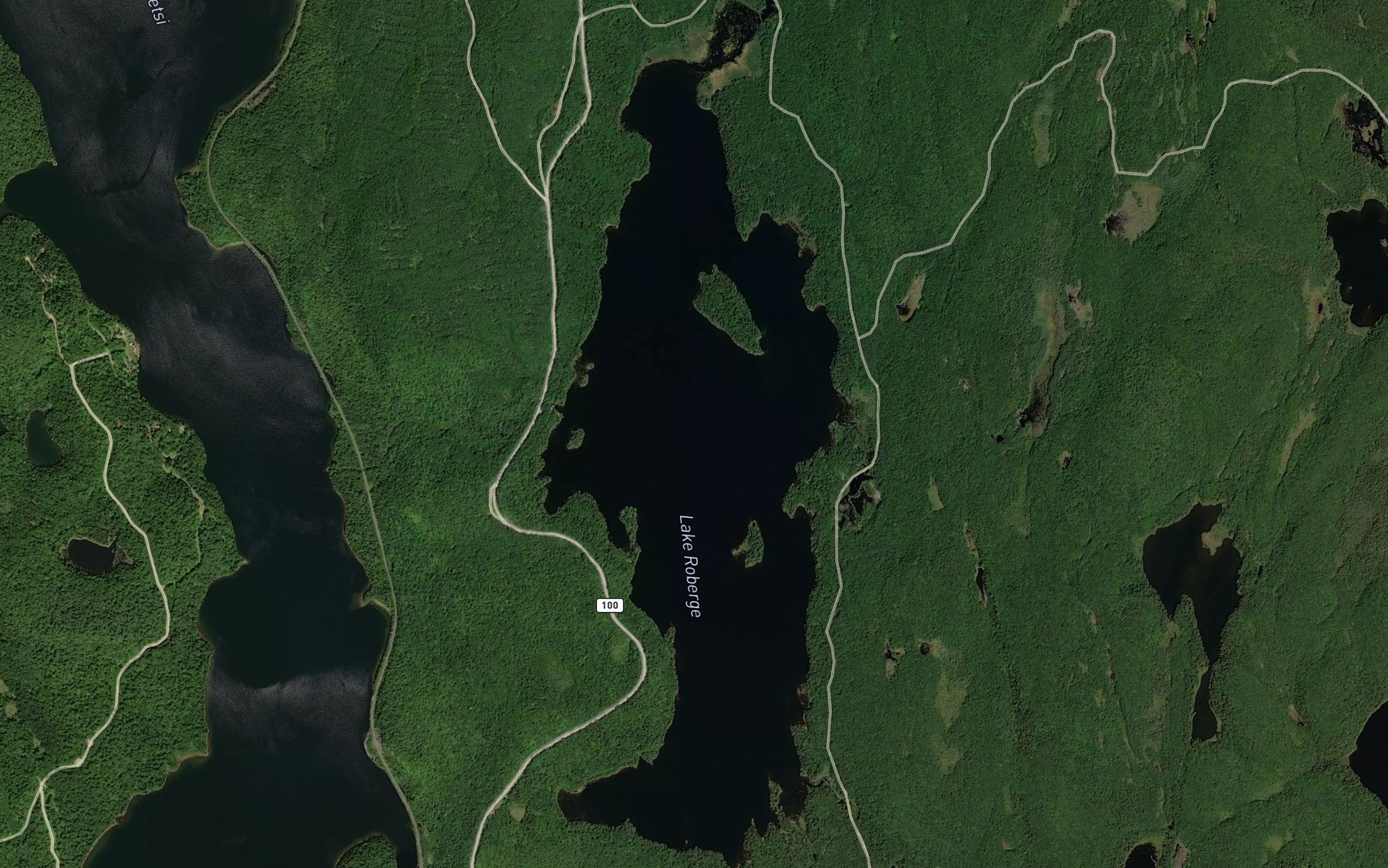 Satellite map of the Lac Roberge