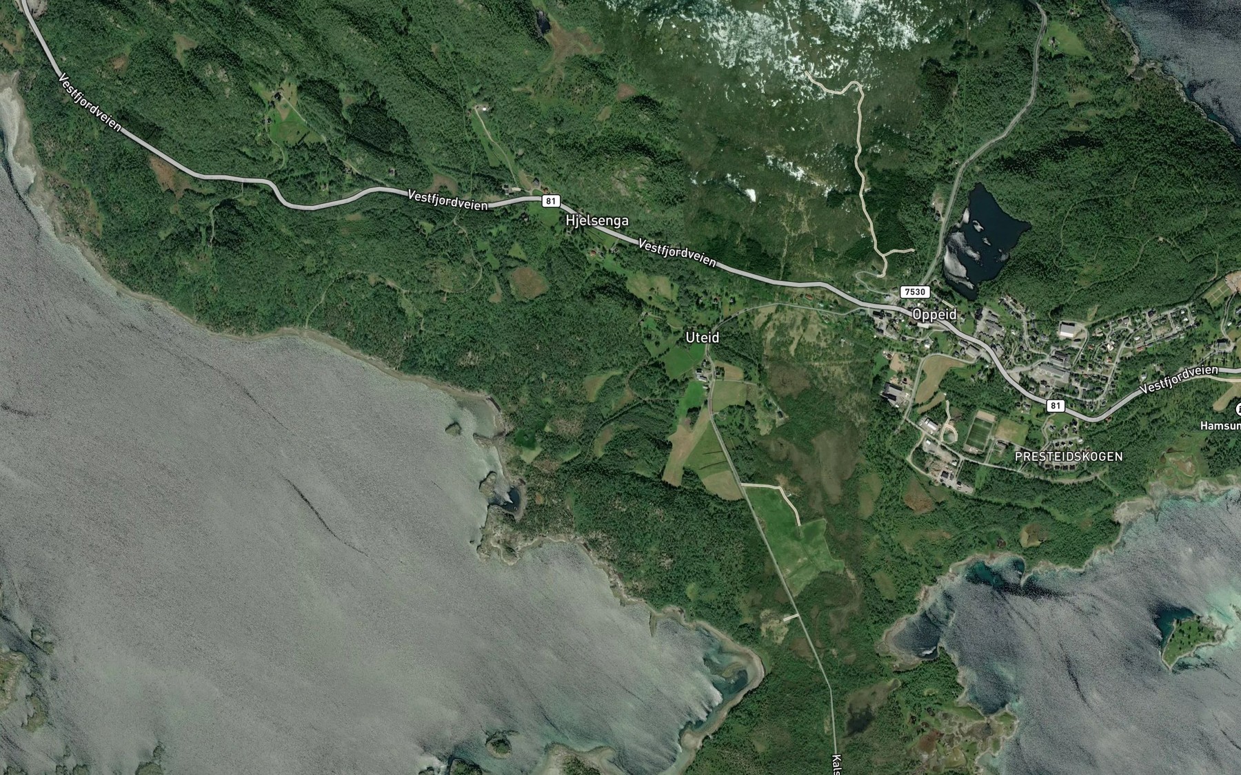 Satellite map of the Nakkelva