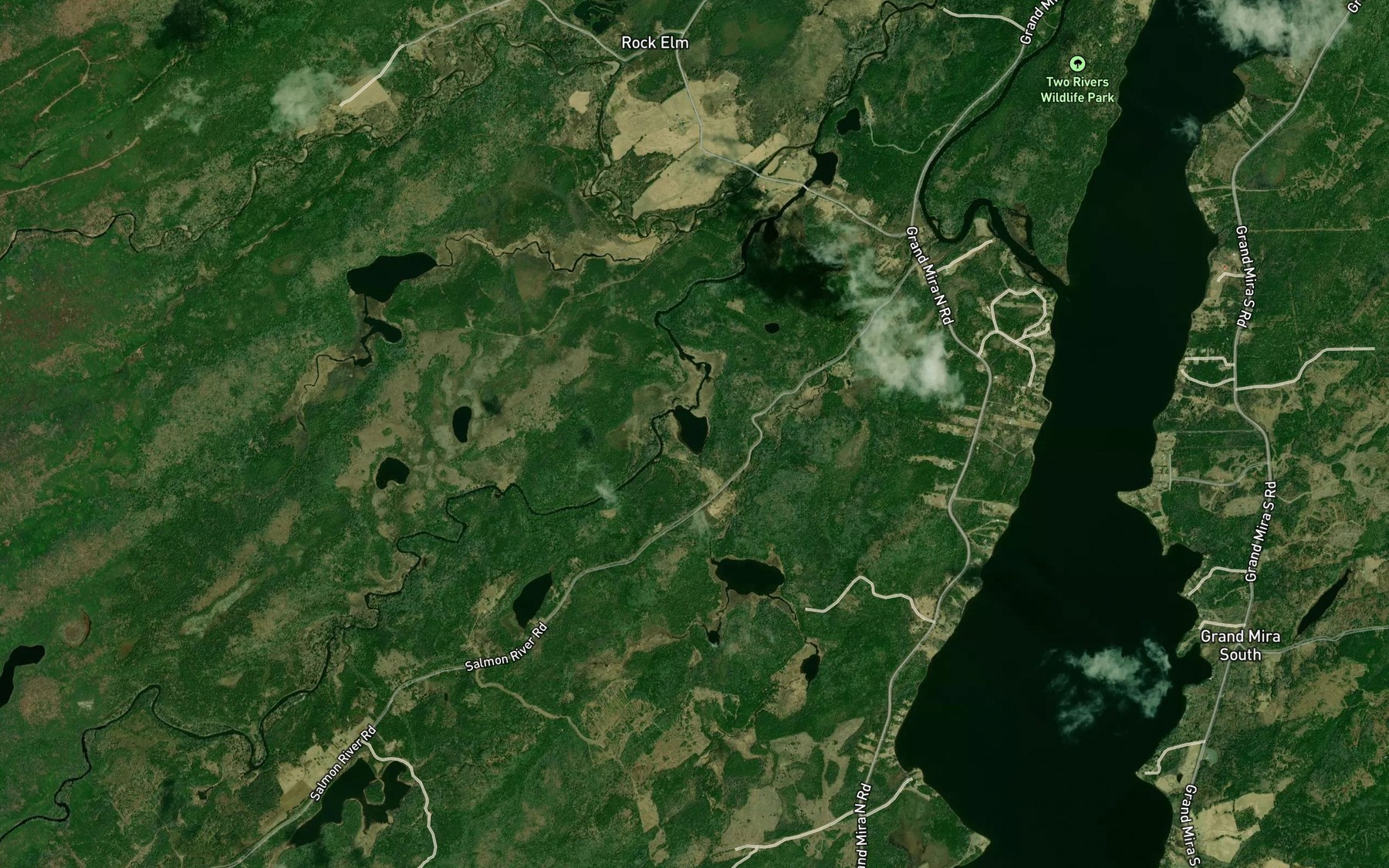 Satellite map of the Salmon River Lake