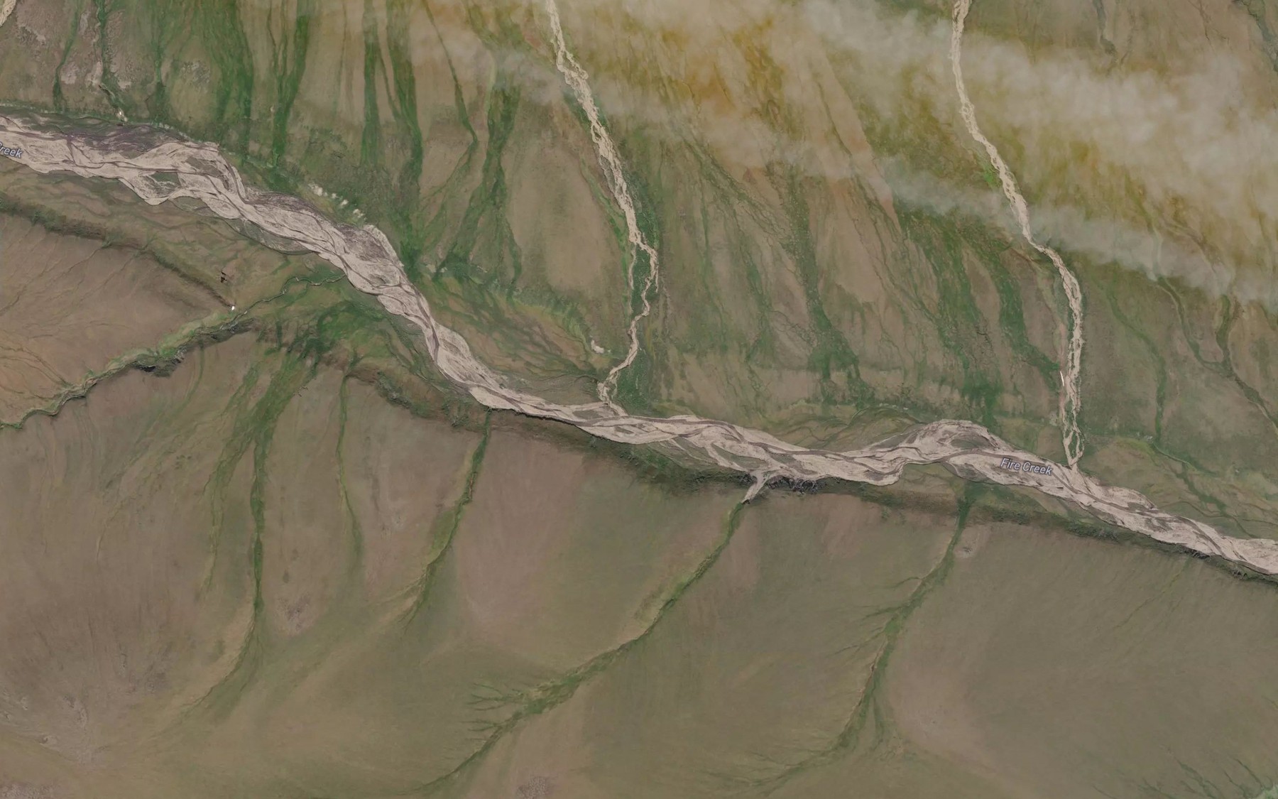 Satellite map of the Black Dog Creek