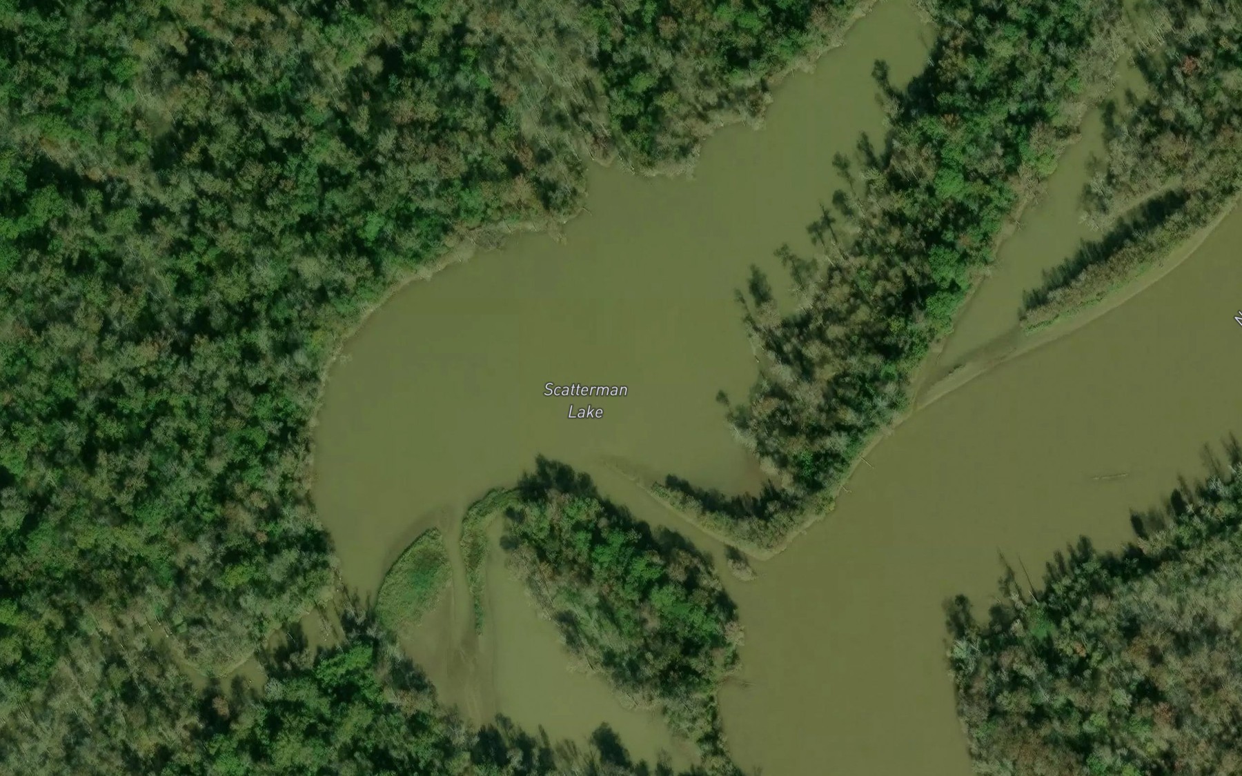 Satellite map of the Scatterman Lake