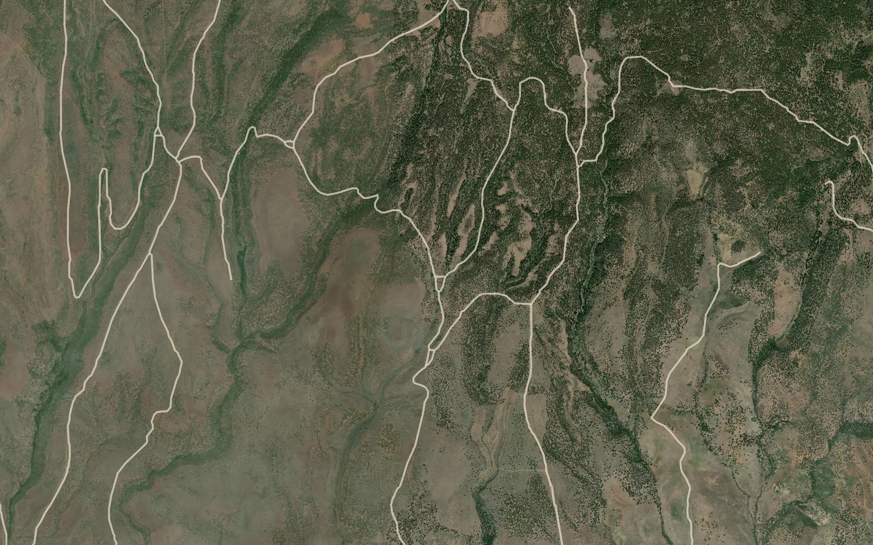 Satellite map of the Cherry Spring
