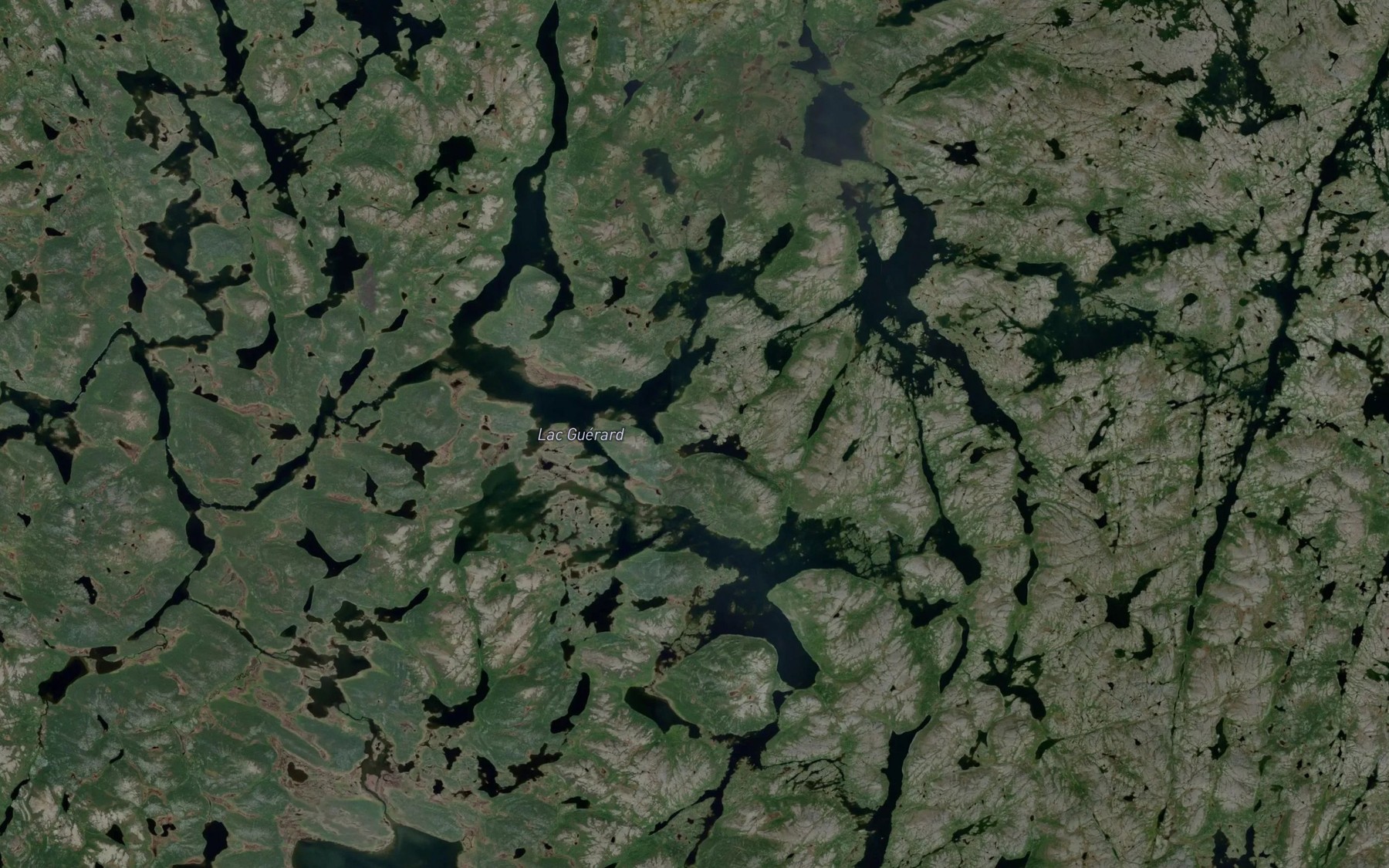 Satellite map of the Lac Guerard