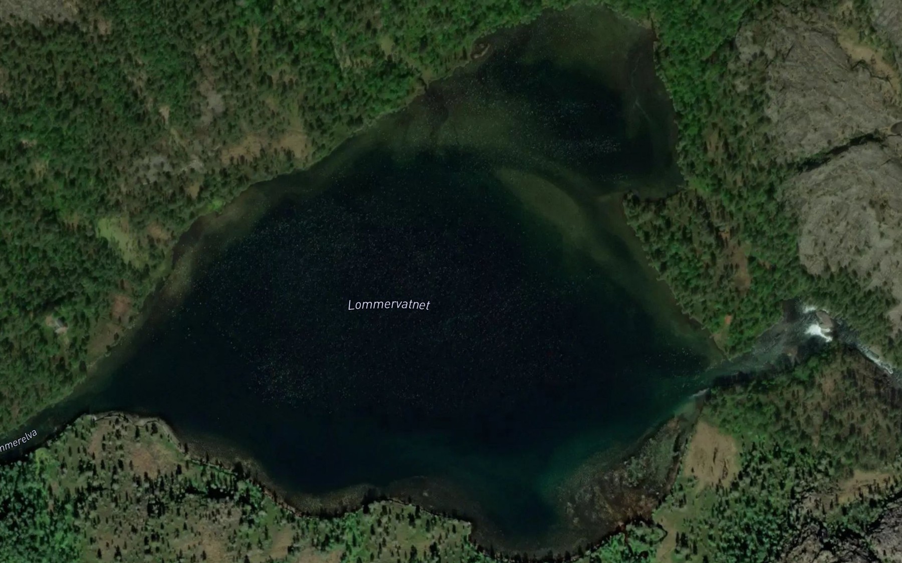 Satellite map of the Lommervatnet