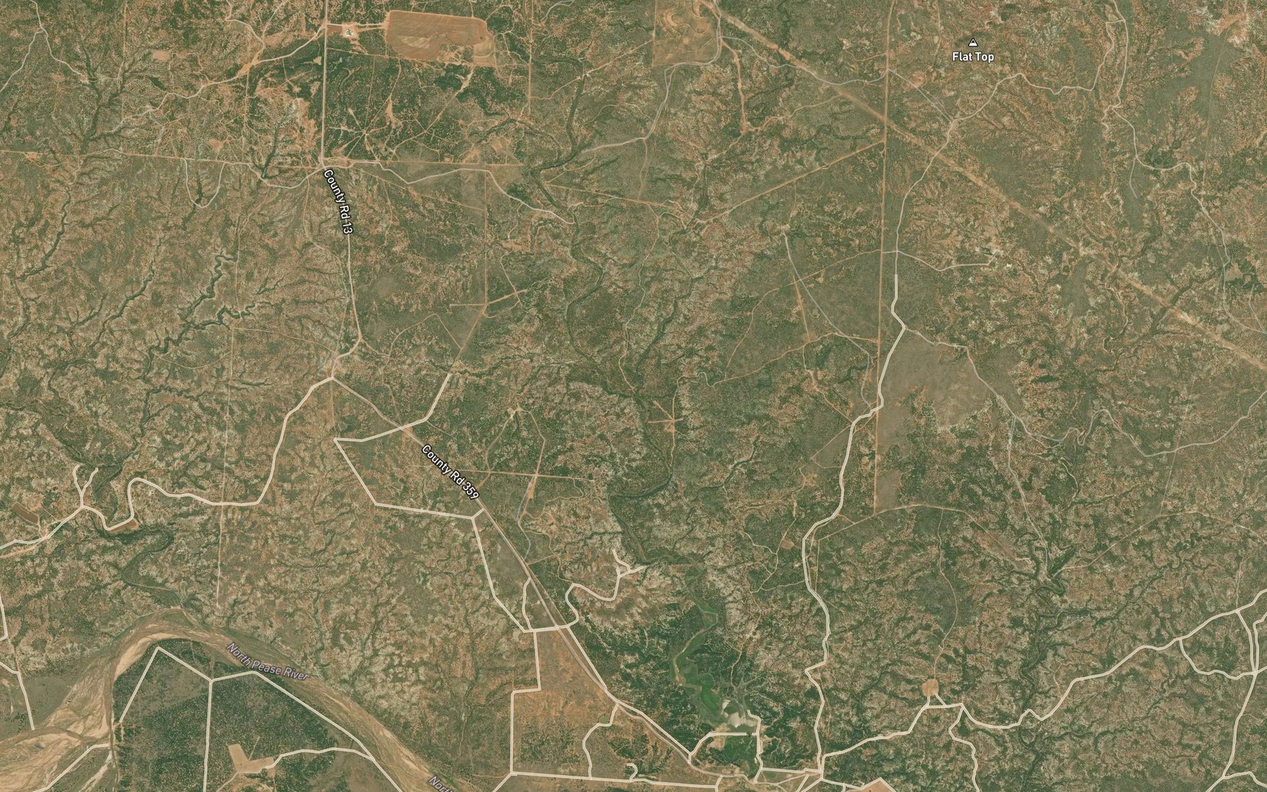 Satellite map of the Chimney Creek