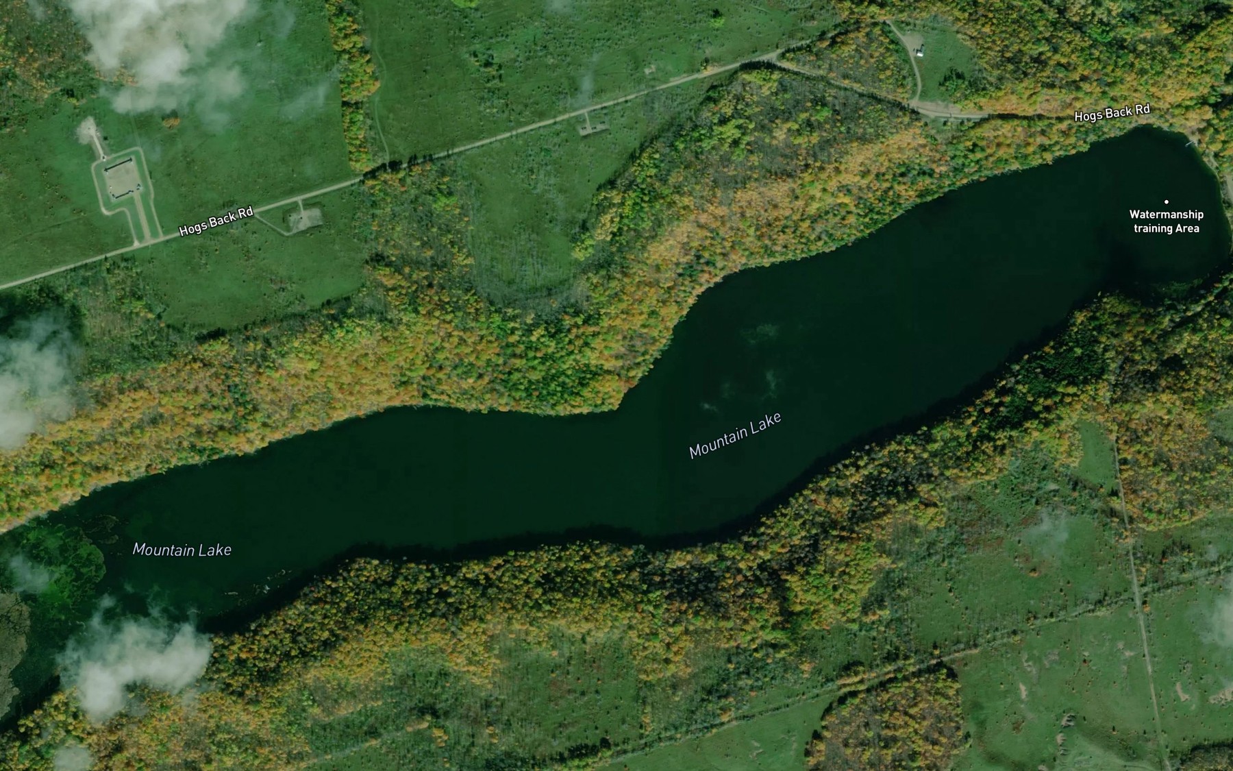 Satellite map of the Mountain Lake
