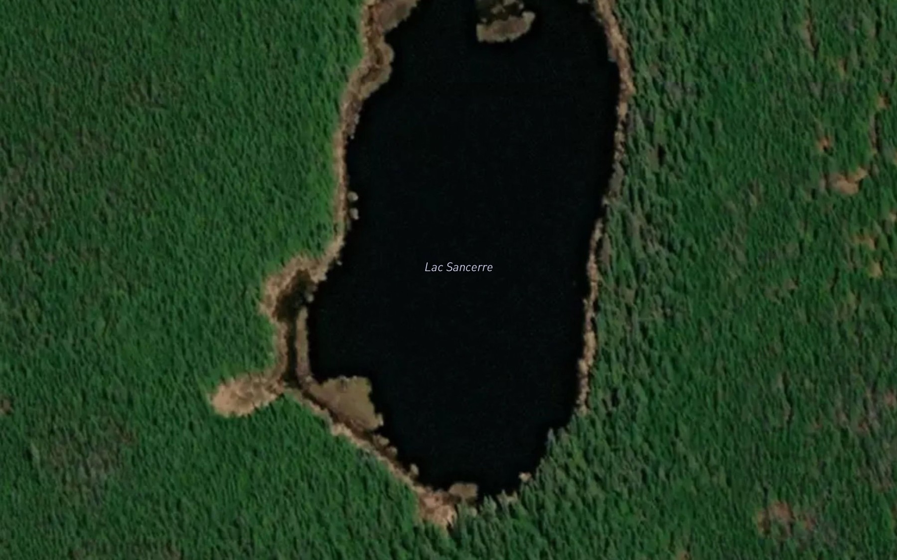 Satellite map of the Lac Sancerre