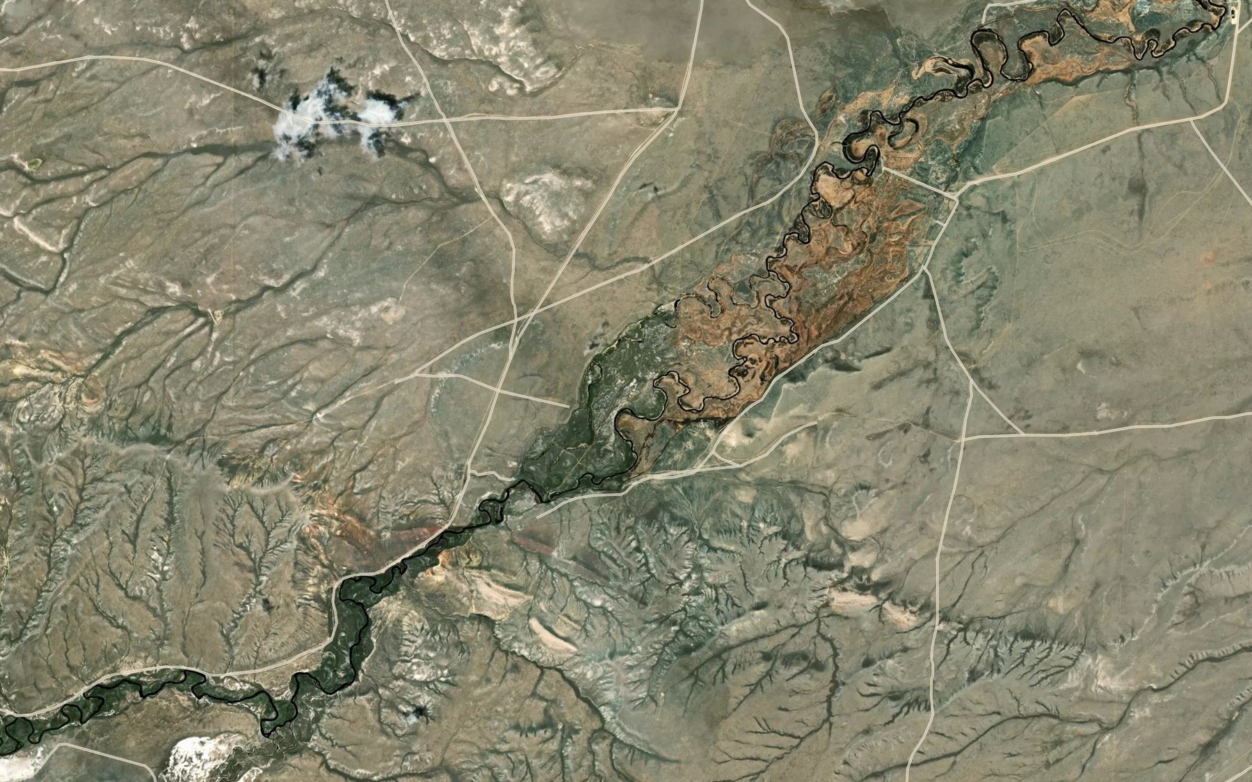 Satellite map of the Graham and Farmsley Ditch Number 1
