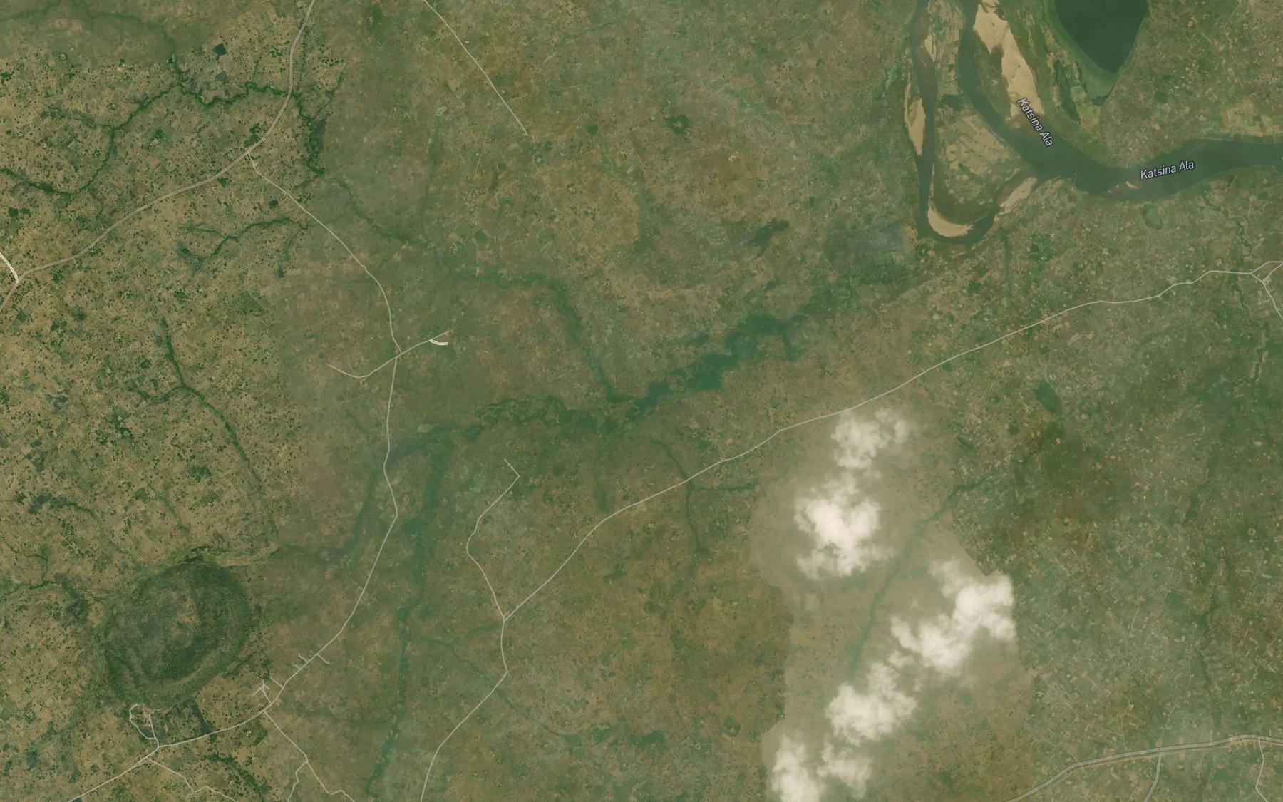 Satellite map of the River Amber