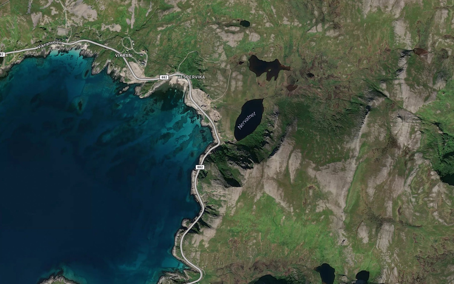 Satellite map of the Fosselva