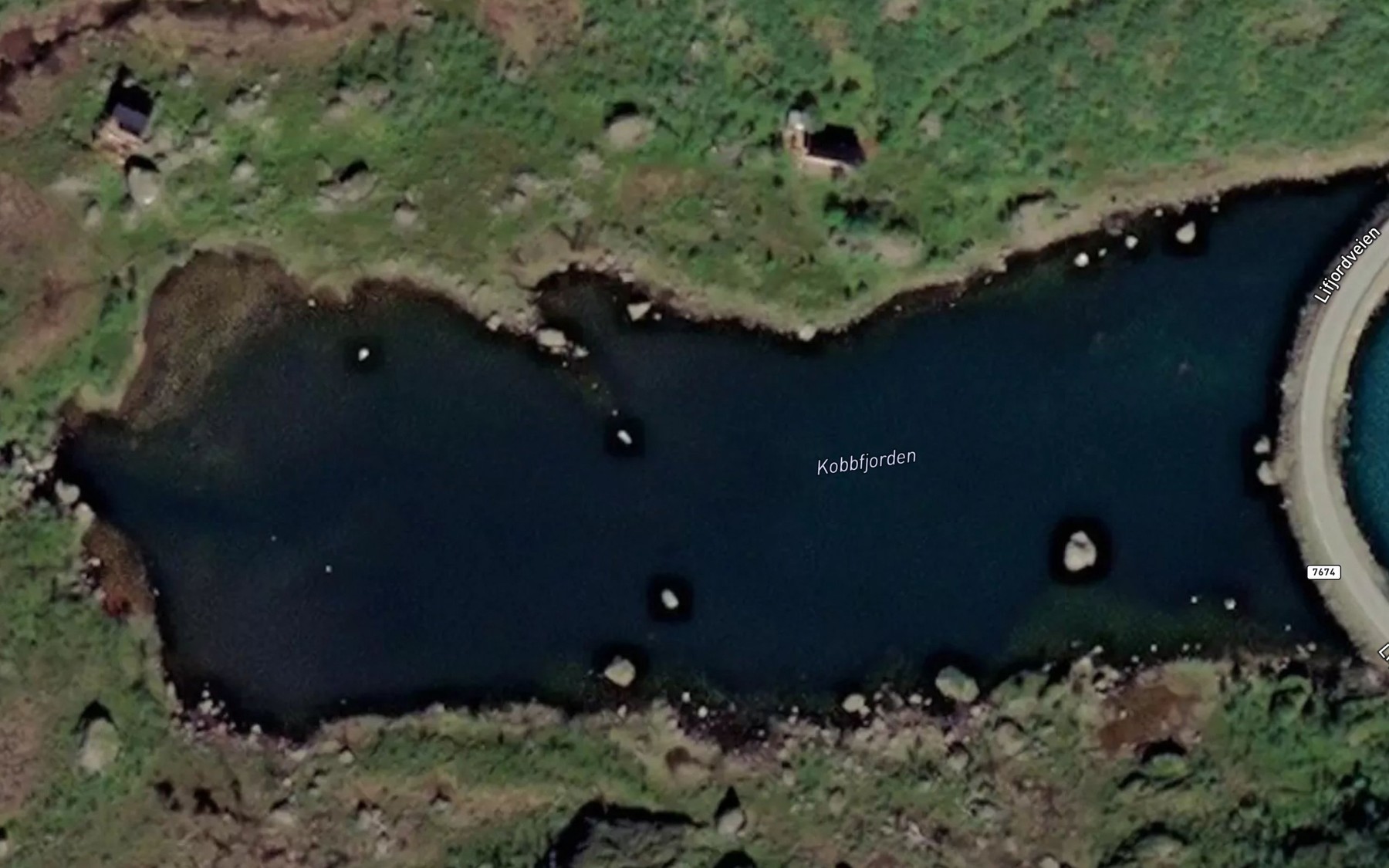 Satellite map of the Kobbfjorden