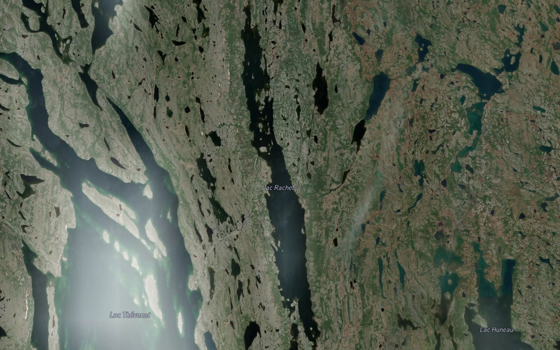 Satellite map of the Lac Rachel