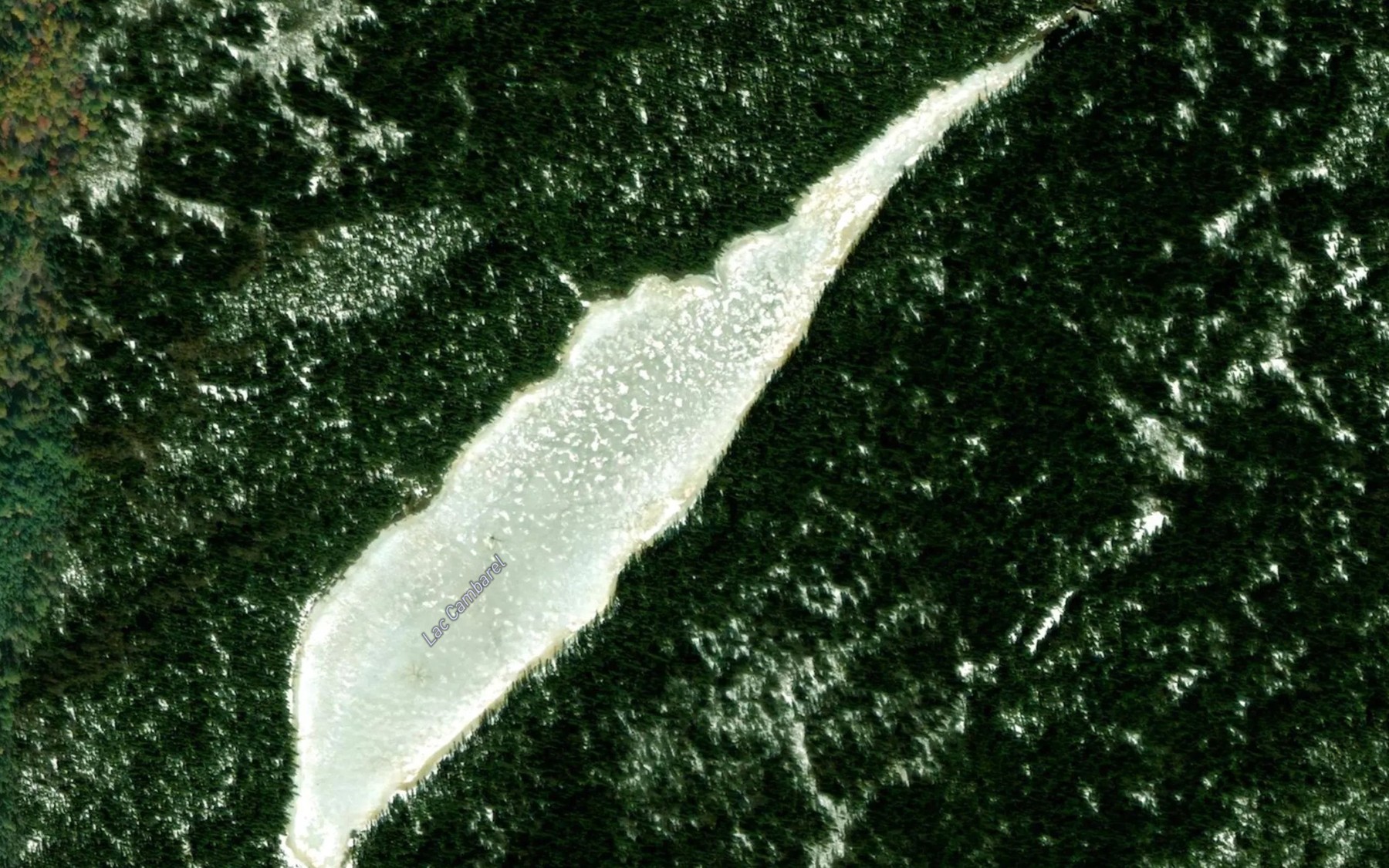 Satellite map of the Lac Cambarel