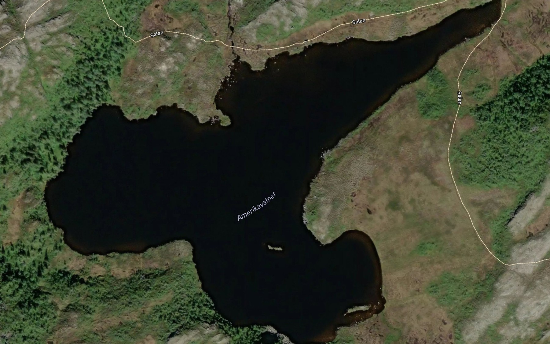 Satellite map of the Amerikatjonna