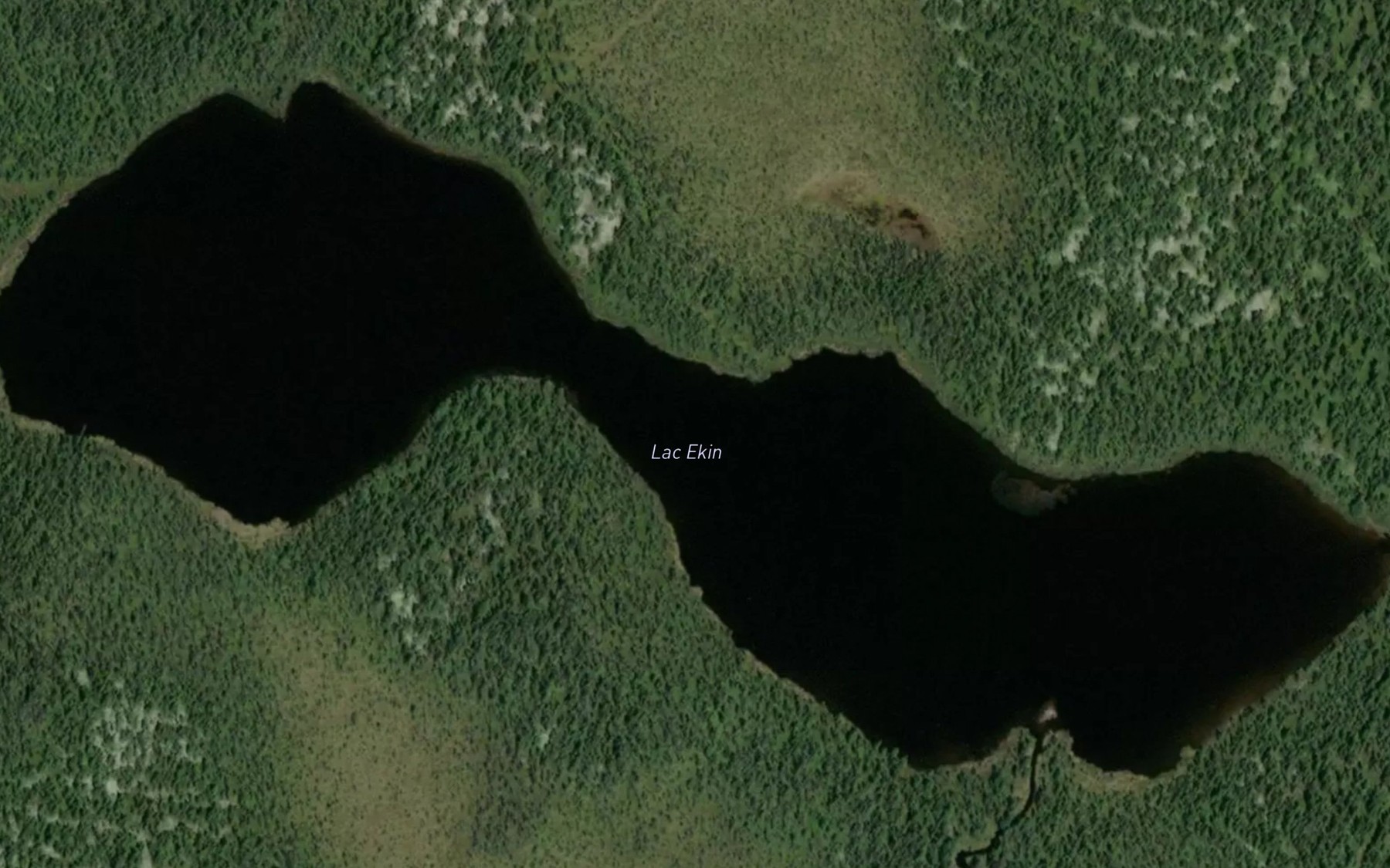 Satellite map of the Lac Ekin