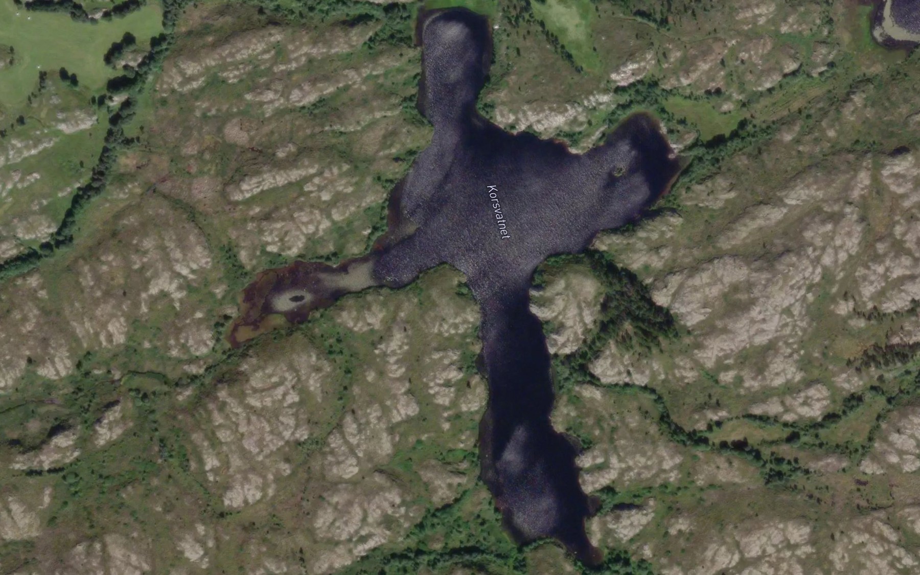 Satellite map of the Korsvatnet
