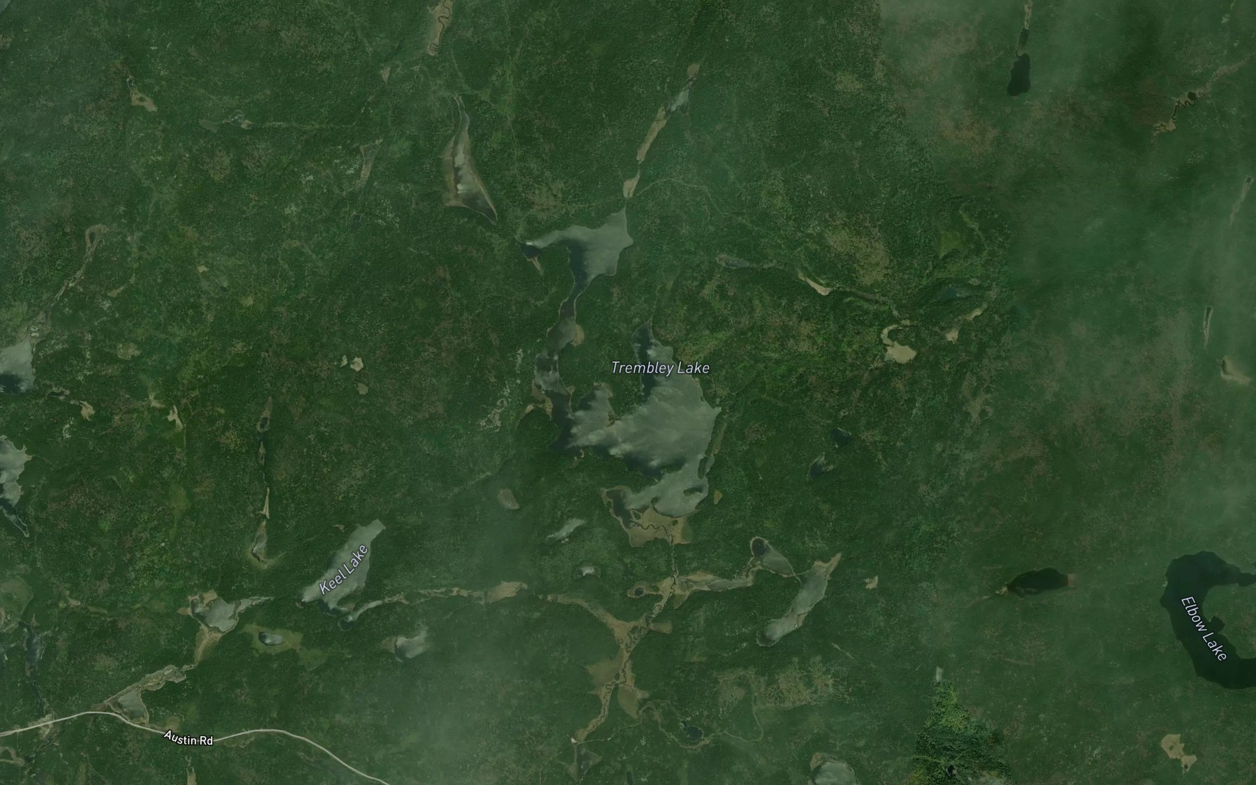Satellite map of the Trembley Lake