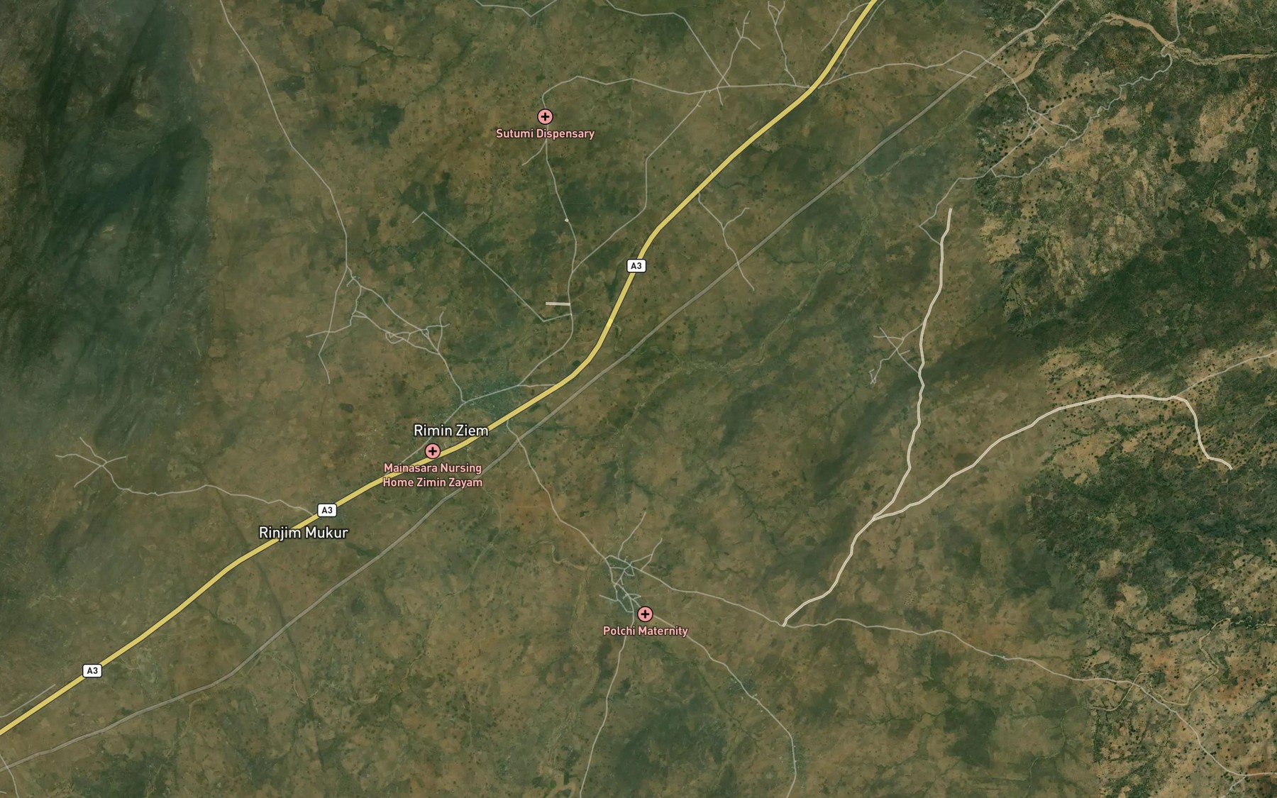 Satellite map of the River Jarawa