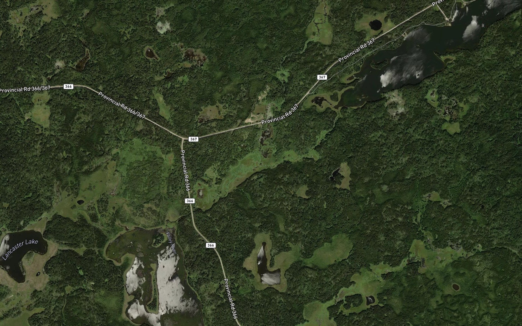Satellite map of the Singush Creek