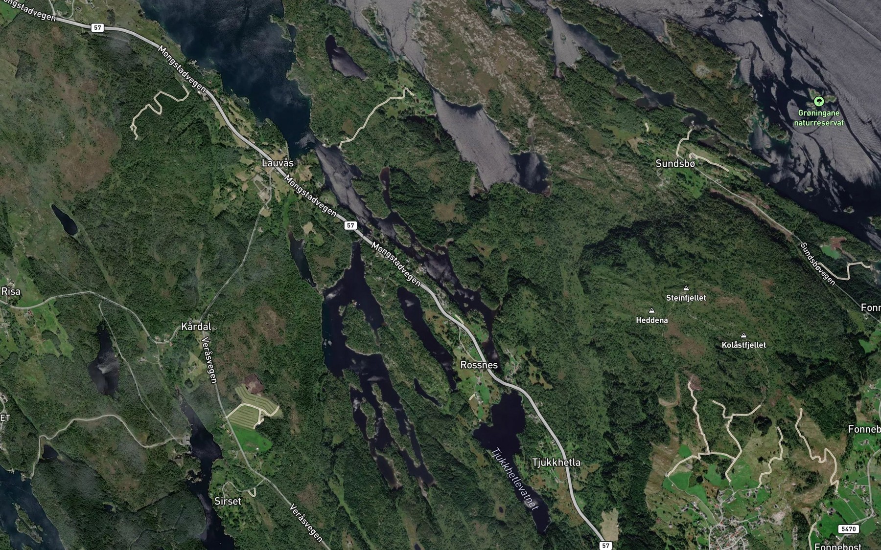 Satellite map of the Rossnesvagen