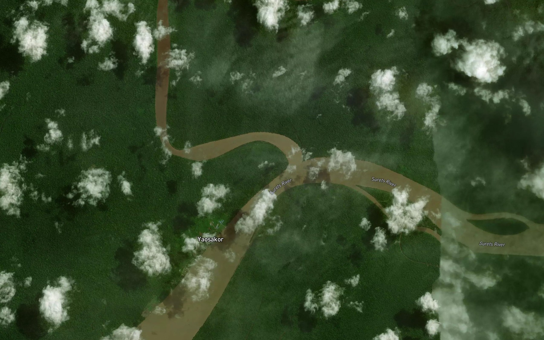 Satellite map of the Sor