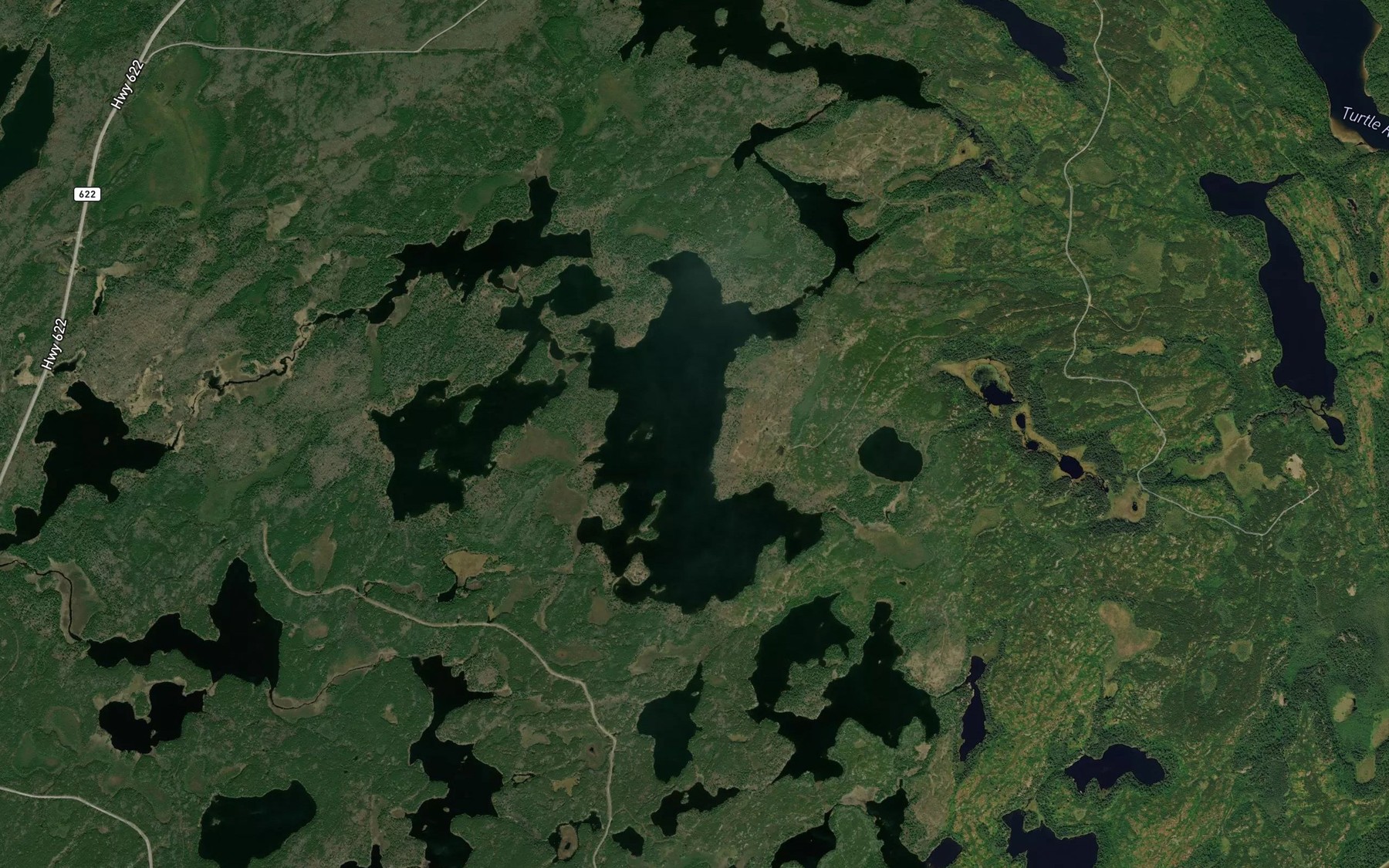 Satellite map of the Osprey Lake